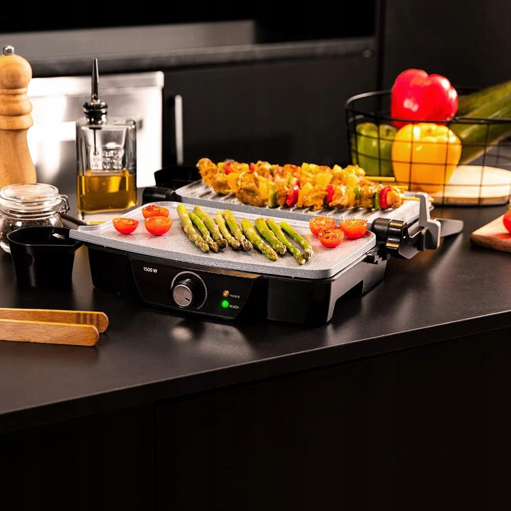 Cecotec Electric Grill Rock'nGrill 1500, Stone Ceramic RockStone, Po Dominant color clear