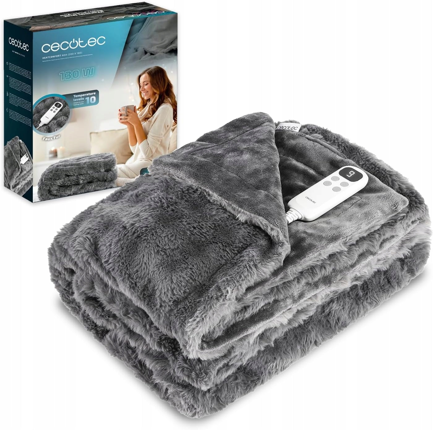 Cecotec HeatConfort Luma ELECTRIC HEATING BLANKET 200x180 10 temp adjustment