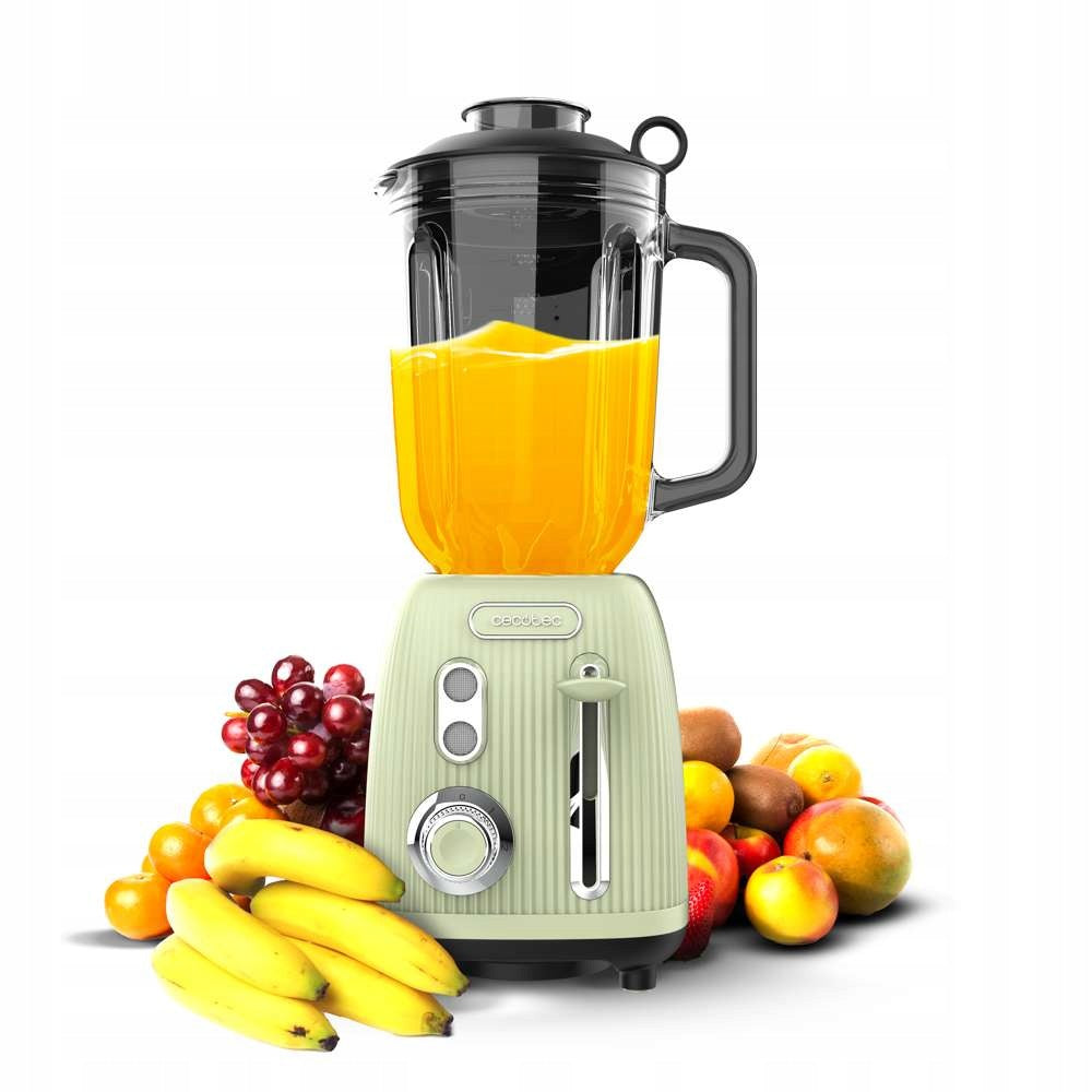 Cecotec Power Black Titanium RetroGreen Chalice Blender 1200W Green