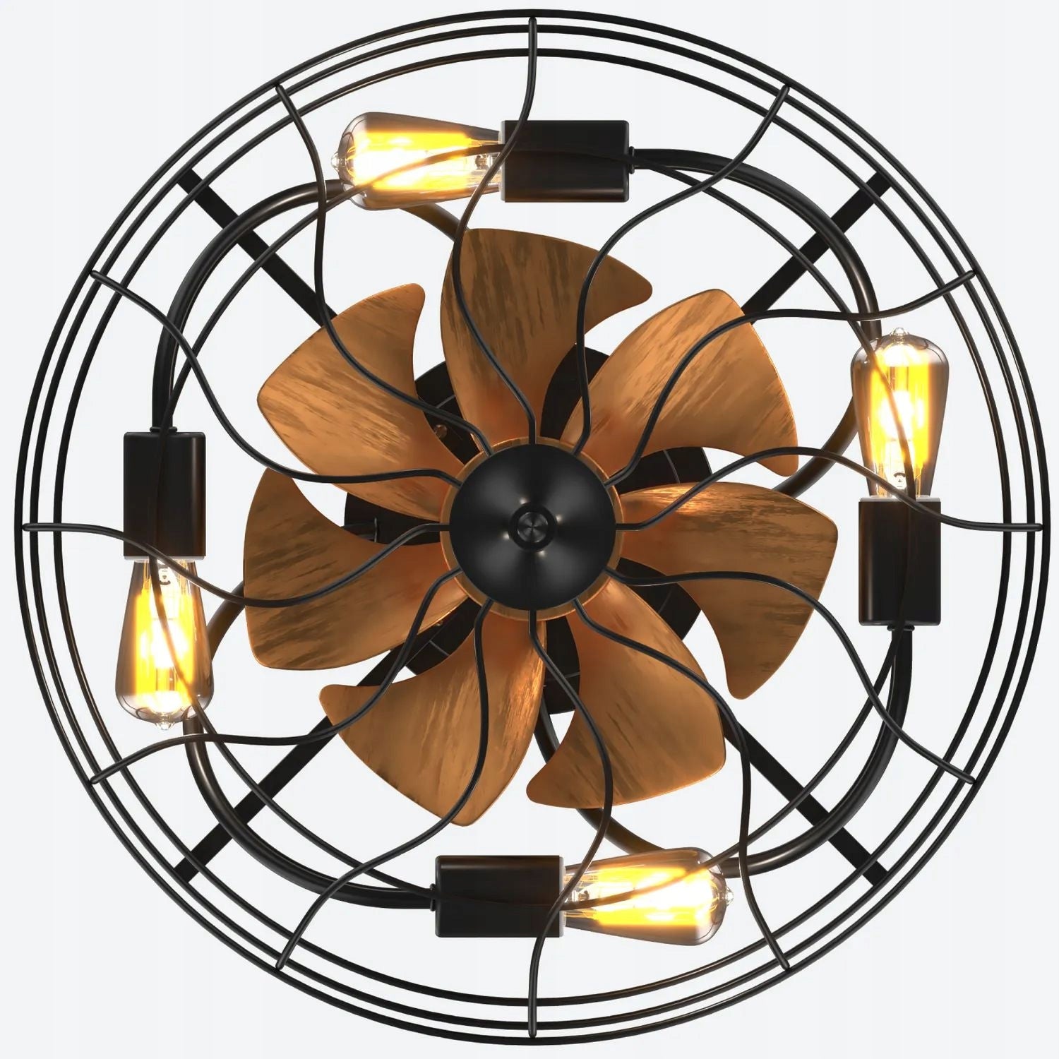 Ceiling Fan 20 Inch Remote Control Lamp Black
