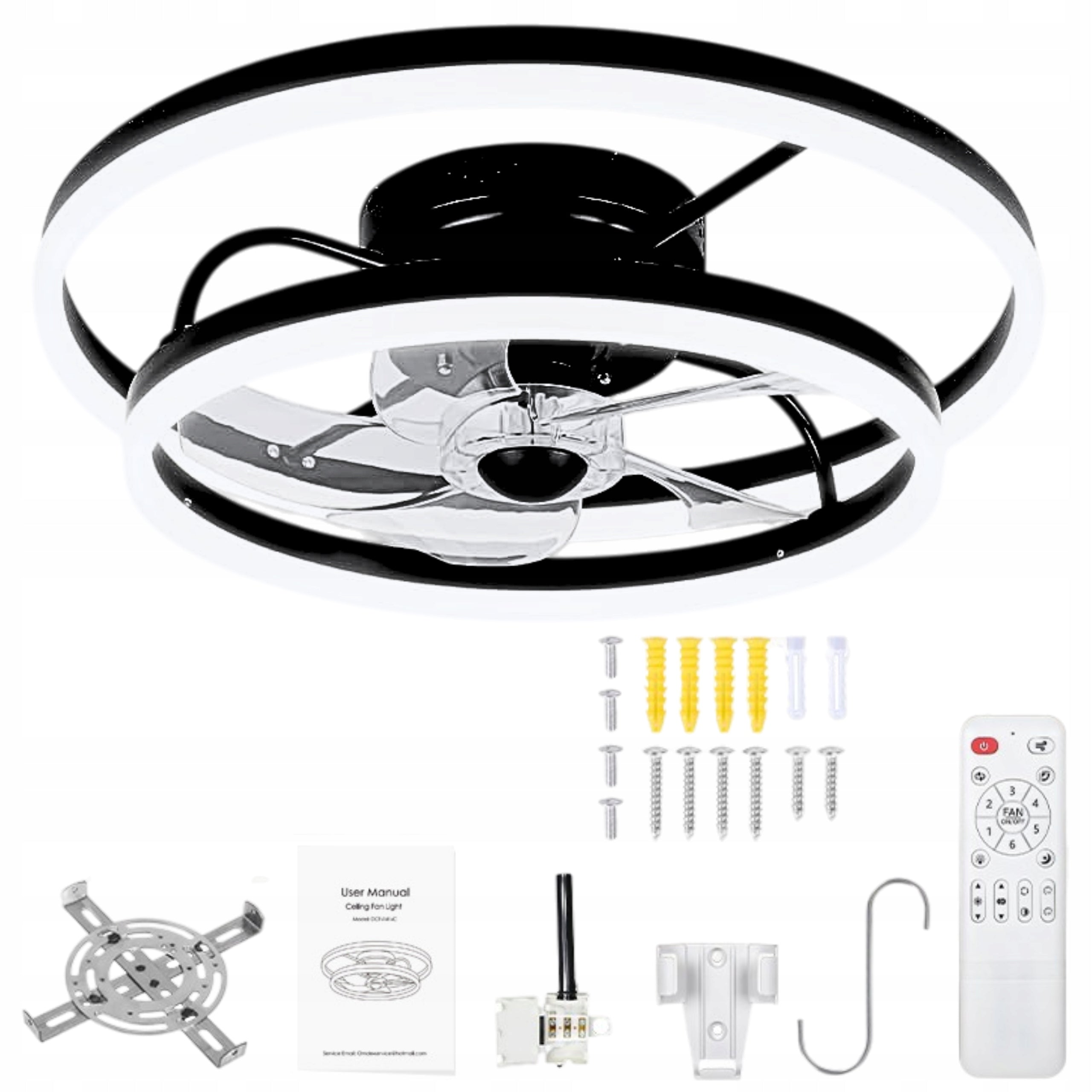 Ceiling Fan Chandelier Fan Modern LED Ceiling Lamp + Remote Control Brand Loftek
