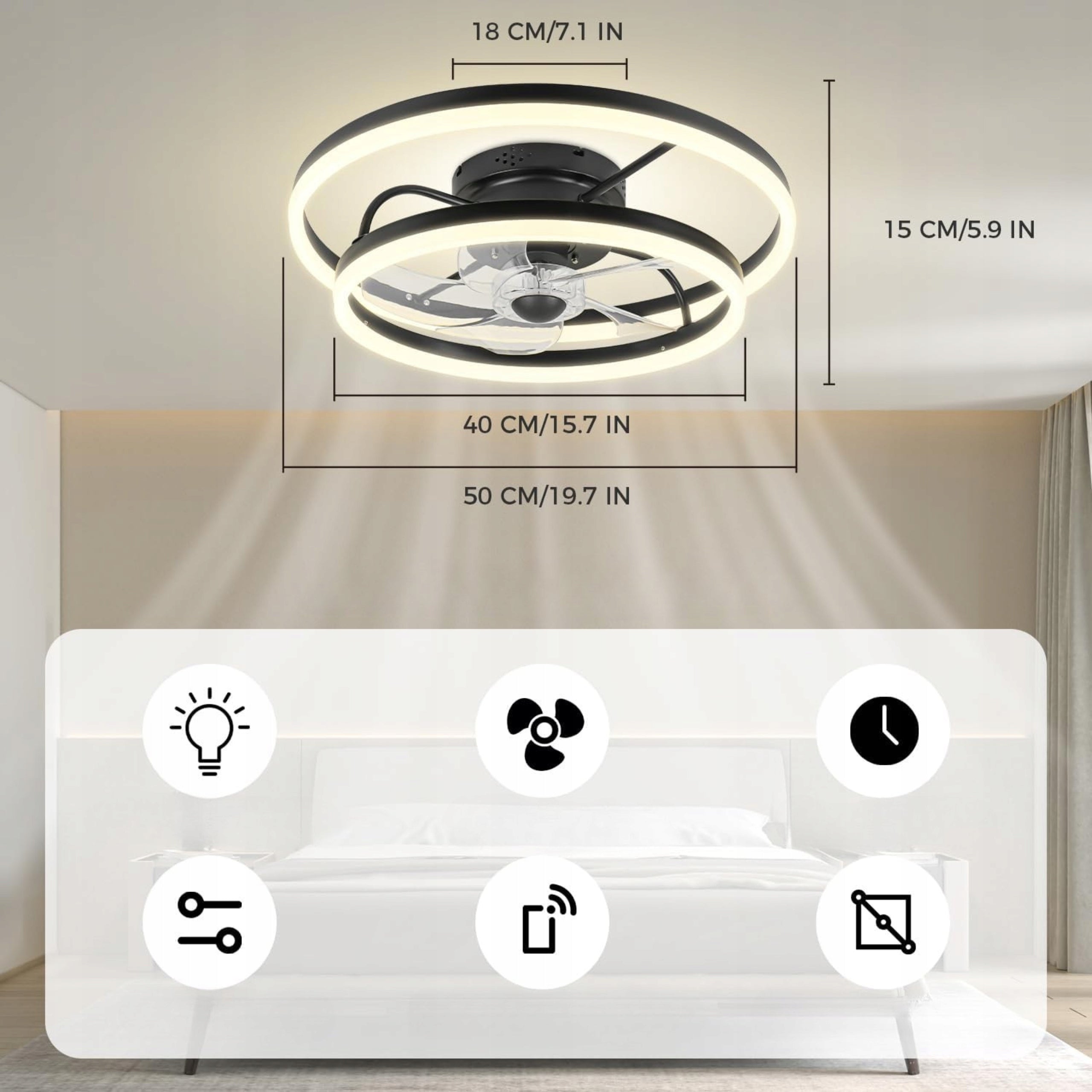 Ceiling Fan Chandelier Fan Modern LED Ceiling Lamp + Remote Control Manufacturer code wiatrak sufitowy z oświetleniem LED