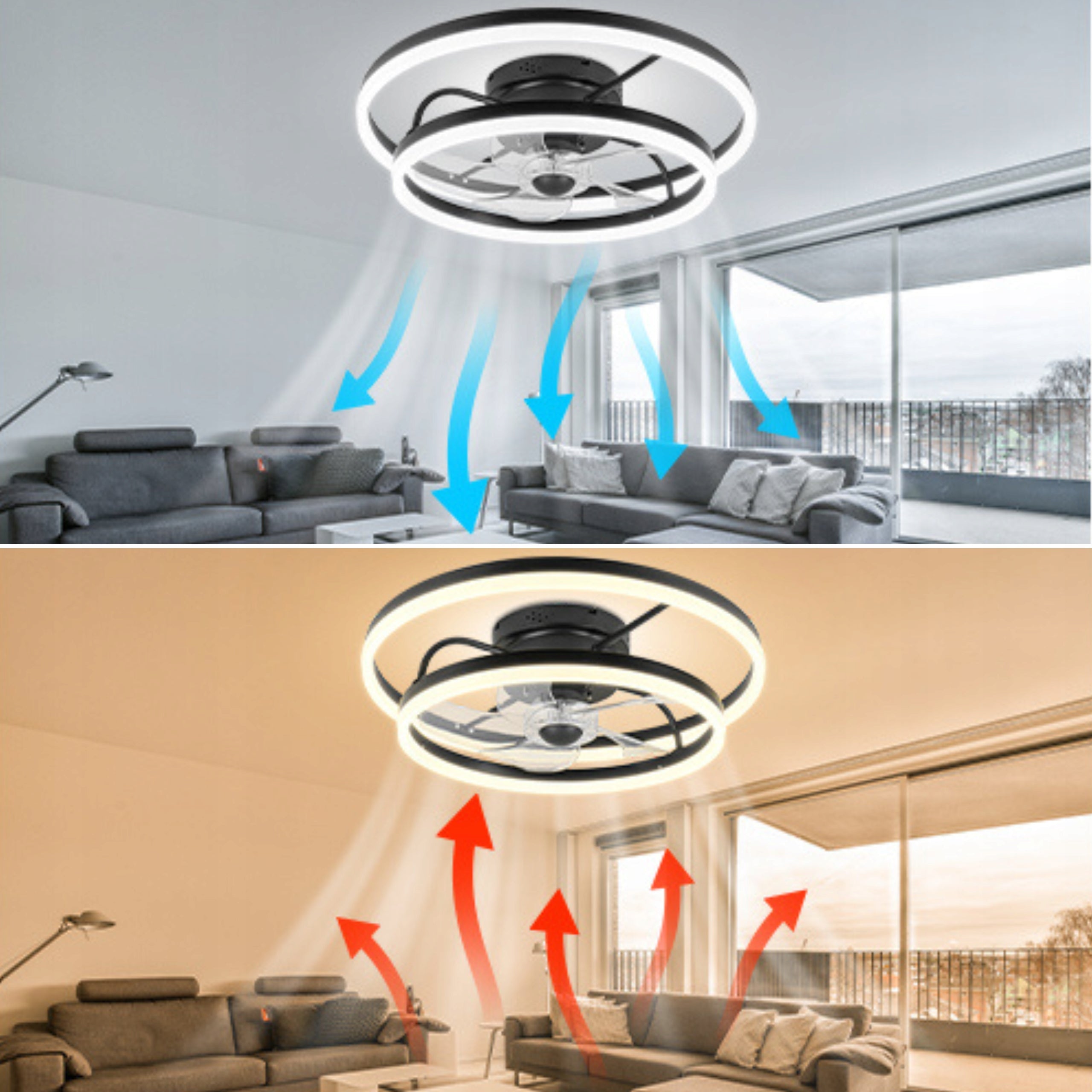 Ceiling Fan Chandelier Fan Modern LED Ceiling Lamp + Remote Control Model Żyrandol Sufitowy Lampa Wisząca z Wentylatorem