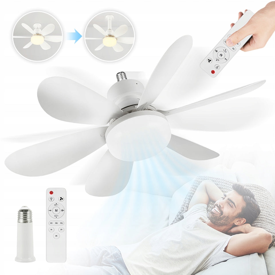 Ceiling Fan LED Lamp 2in1 E27 30W +Pilot, Lamps with Windmill