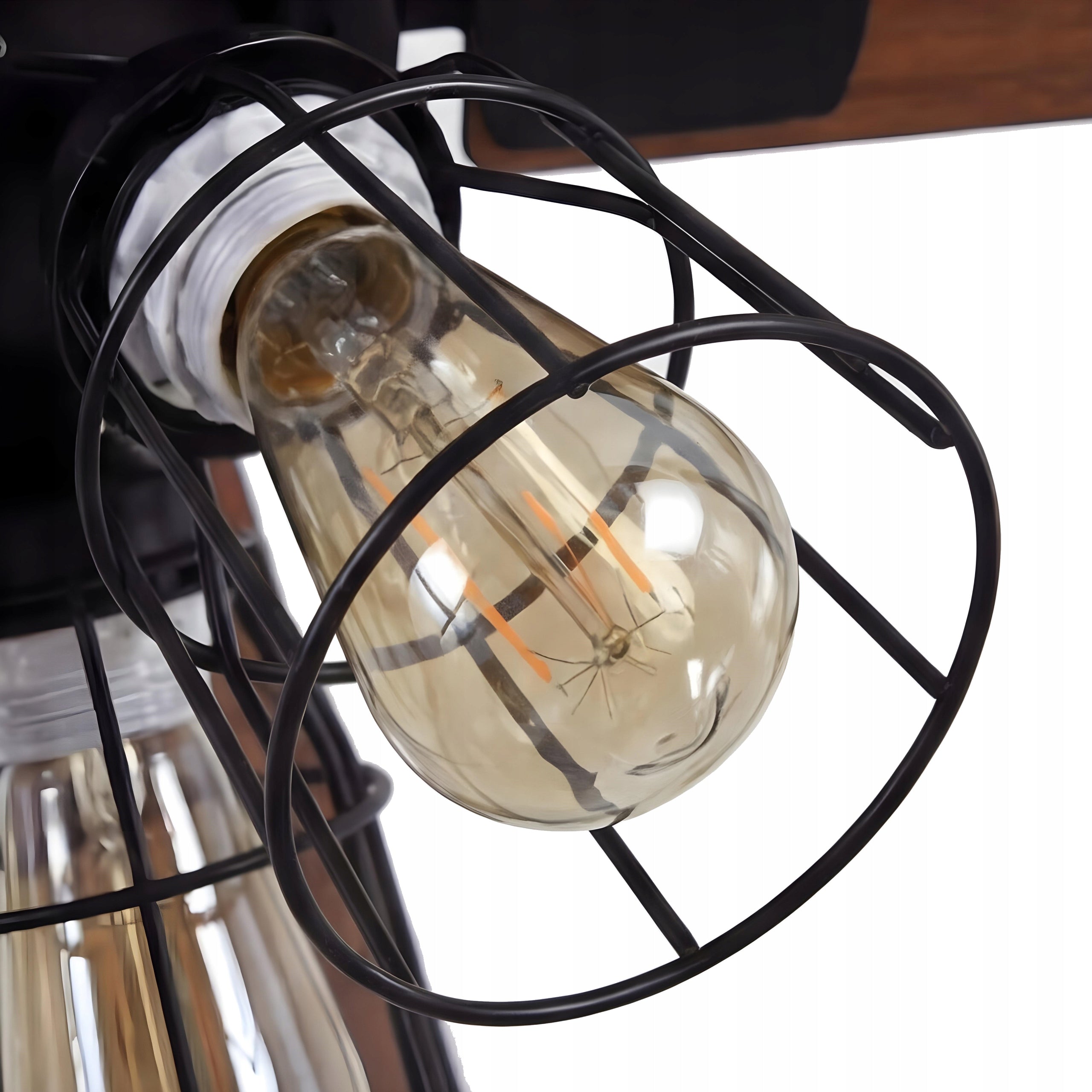 Ceiling Fan MAGNOLIA DC Oak/Black - 132cm | Loft Lamp + Remote Control Fan type ceiling