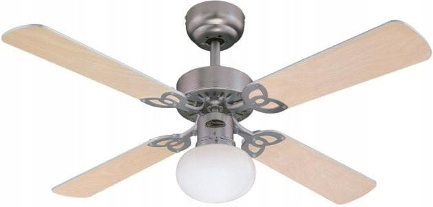Ceiling Fan VEGAS Maple/Silver - 105cm | Windmill with lamp for kitchen Packaging status original
