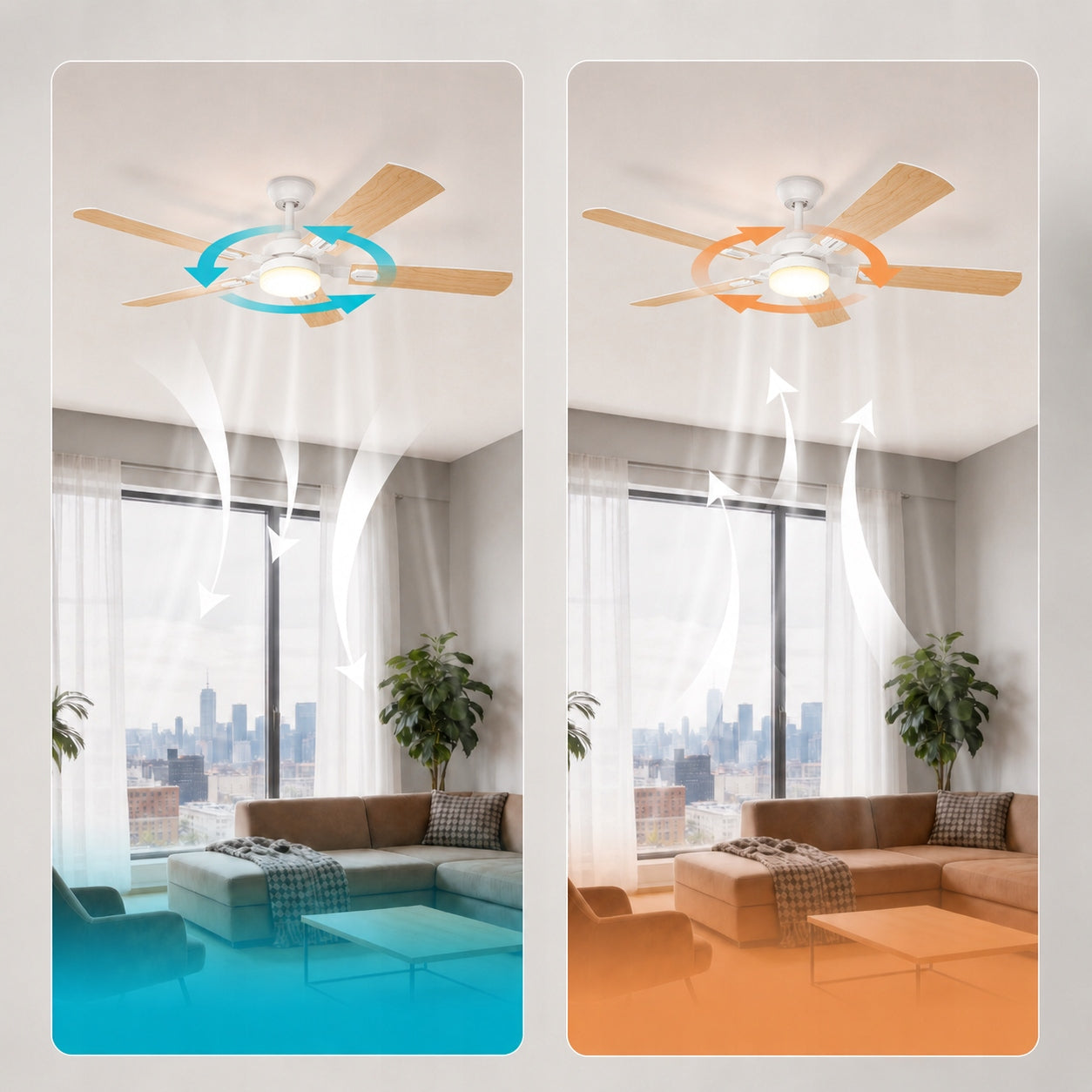 Ceiling Fan With Lamp 132cm DC Quiet LED Remote Control 6 Gears Wood Effect Brand Aigostar