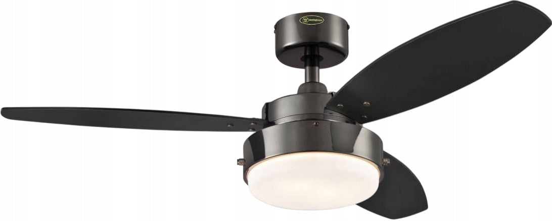 Ceiling fan ALLOY Black/Graphite - 105cm | Large lamp with fan Packaging status original