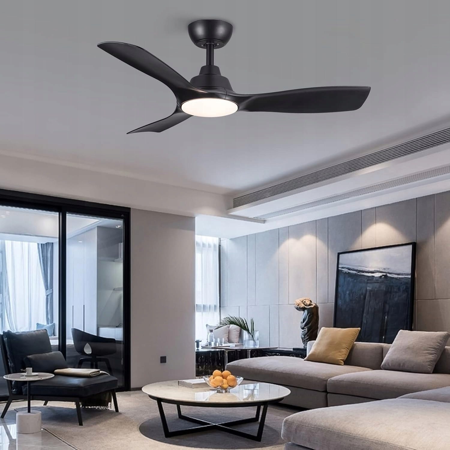 Ceiling fan CJOY 42DY-1189 with lighting 107 cm black Manufacturer code wentylator