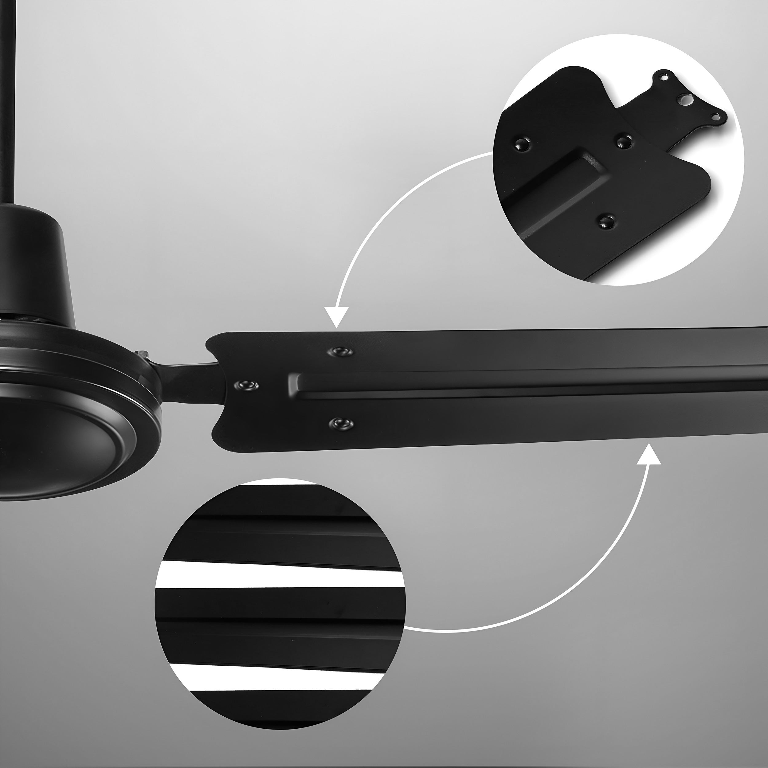Ceiling fan EBERG HTX 140cm 5 speeds + regulator FREEBIE Dominant color black