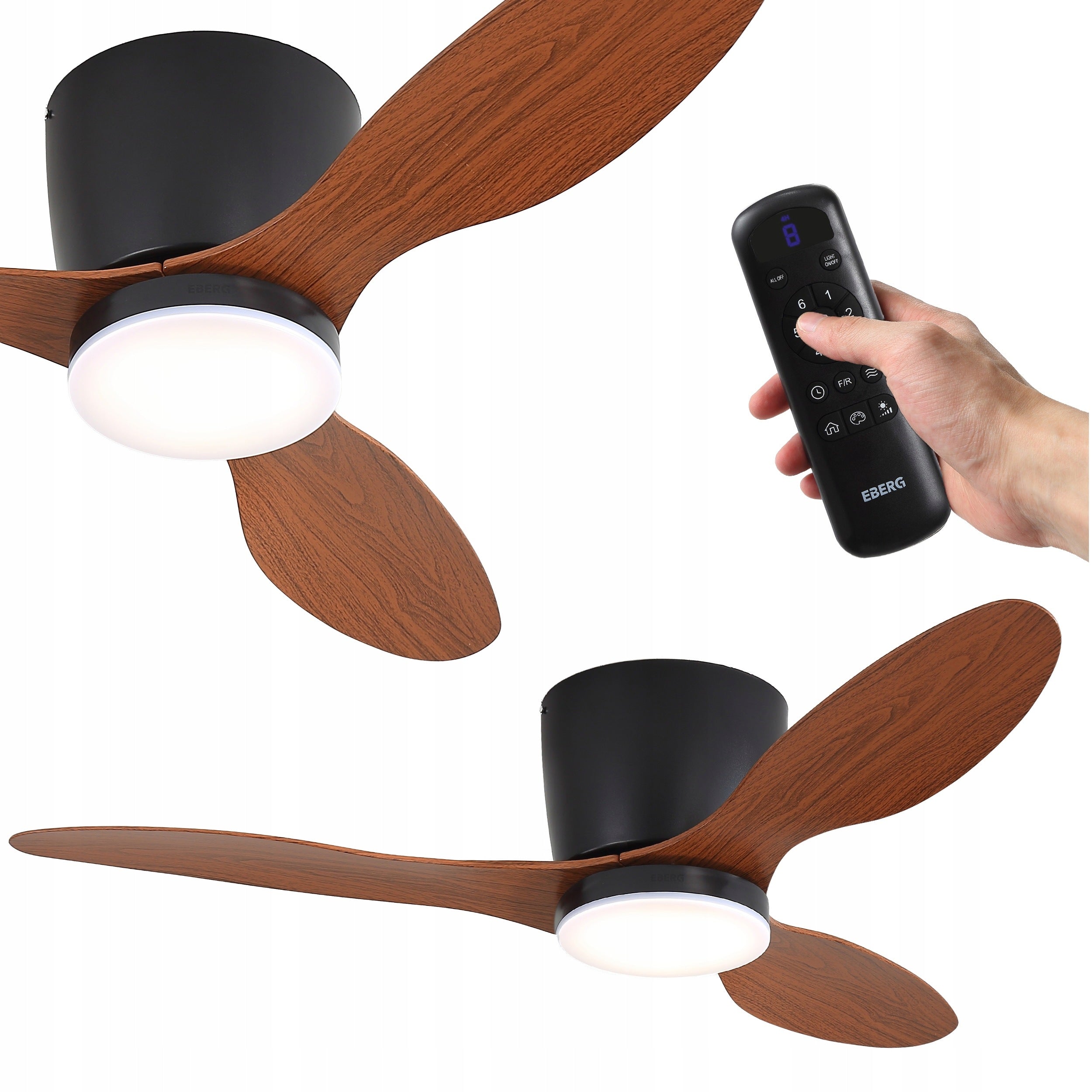 Ceiling fan LED lamp quiet fan EBERG ARX 106cm +pilot 3 blades