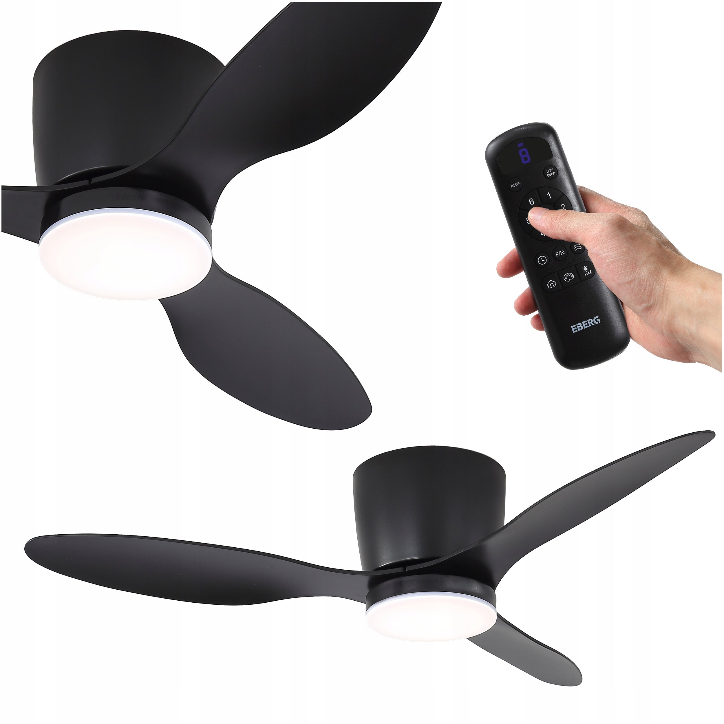 Ceiling fan LED lamp quiet fan EBERG ARX 106cm +pilot 3 blades