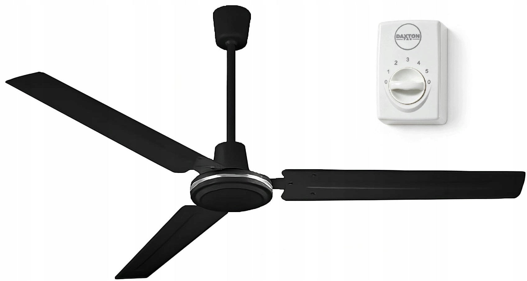 Ceiling fan TORUS Black - 142cm | Windmill with wall-mounted regulator