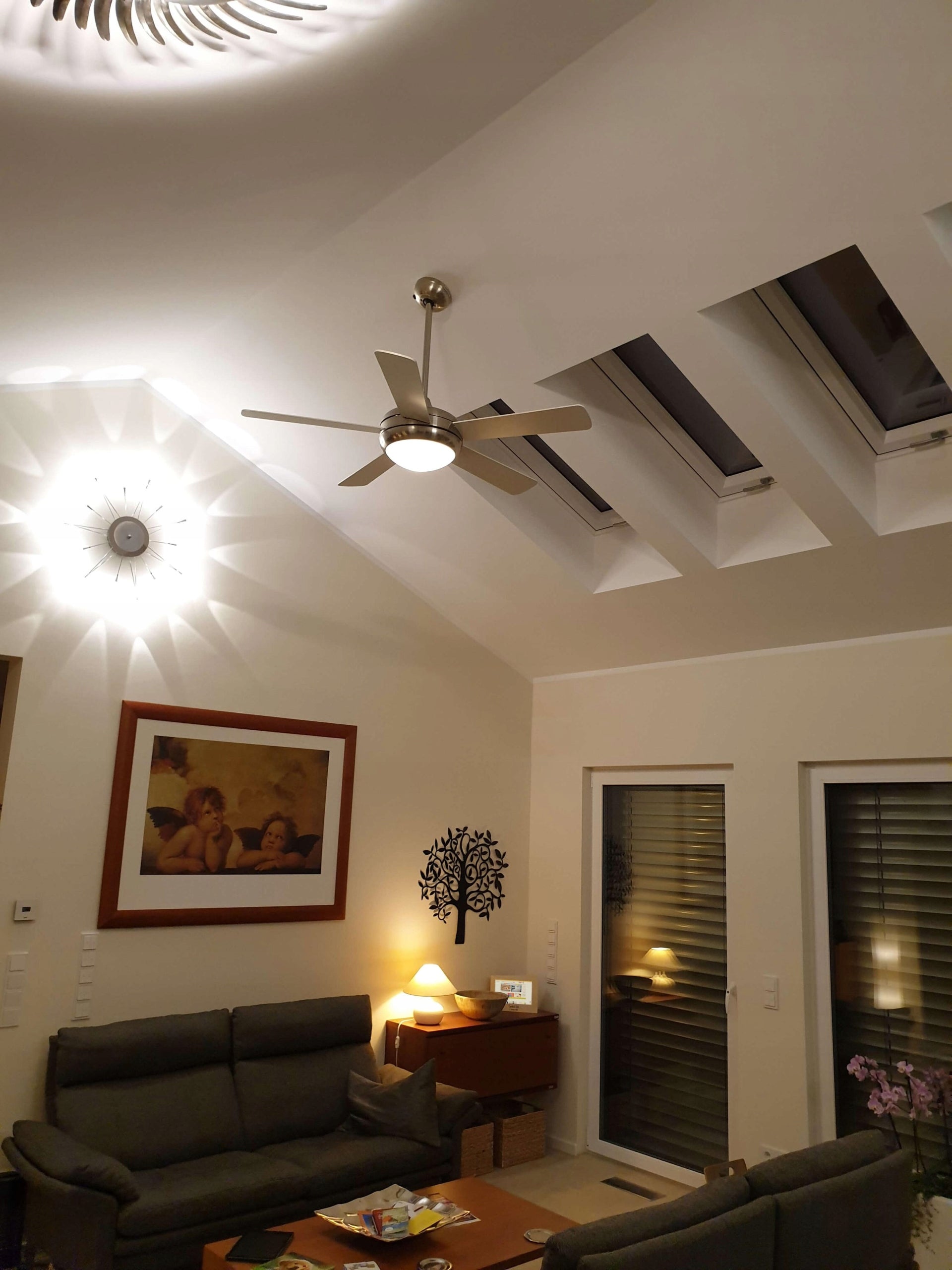 Ceiling fan Ursa silver/nut 132 cm Weight 8.4 kg