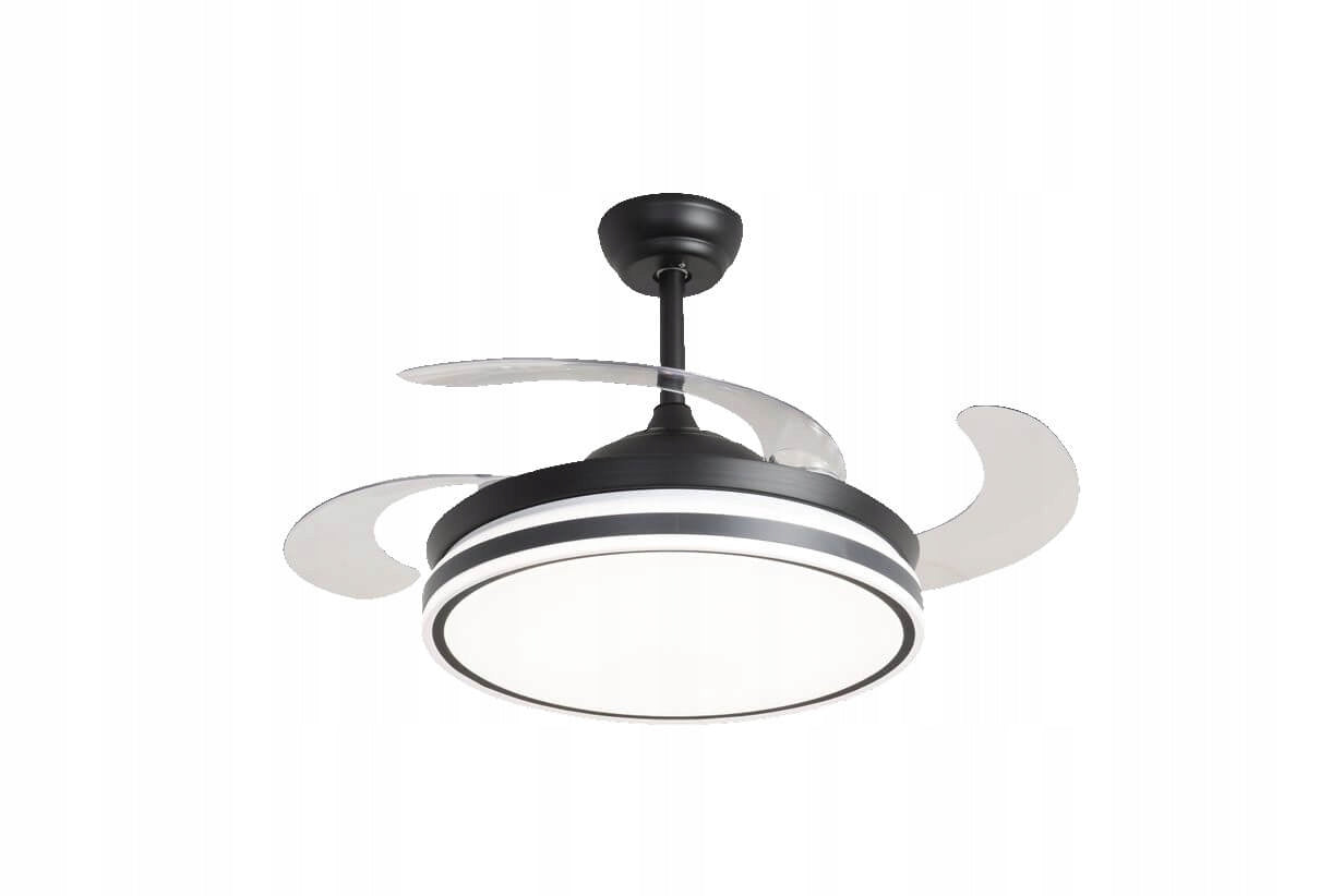 Ceiling fan with Ganuwa lighting, remote control Total height 62.5 cm