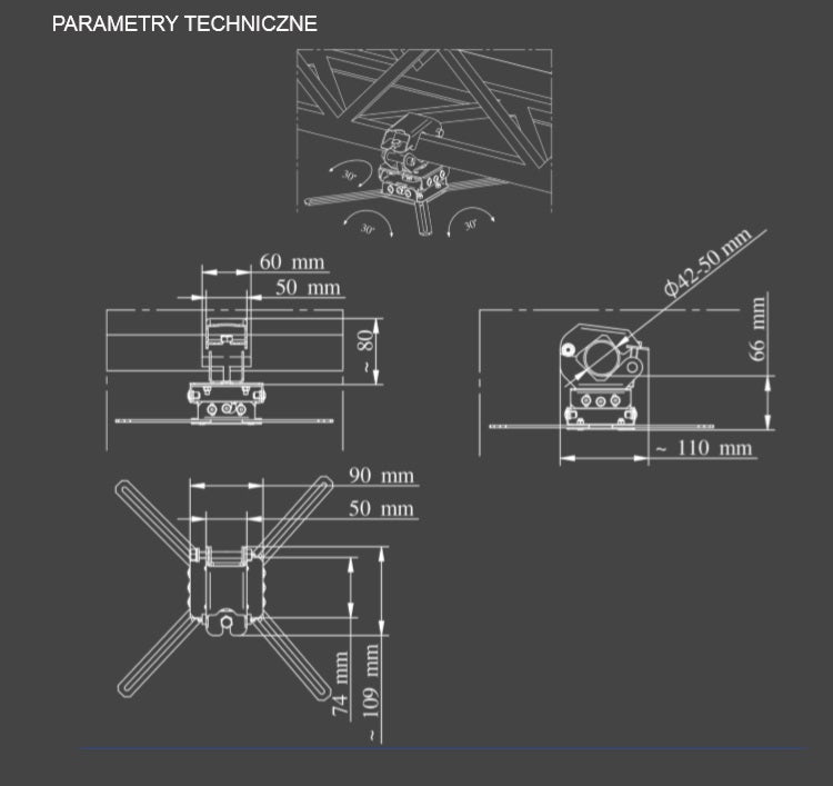 Ceiling holder for a projector truss Brand Kraftmann