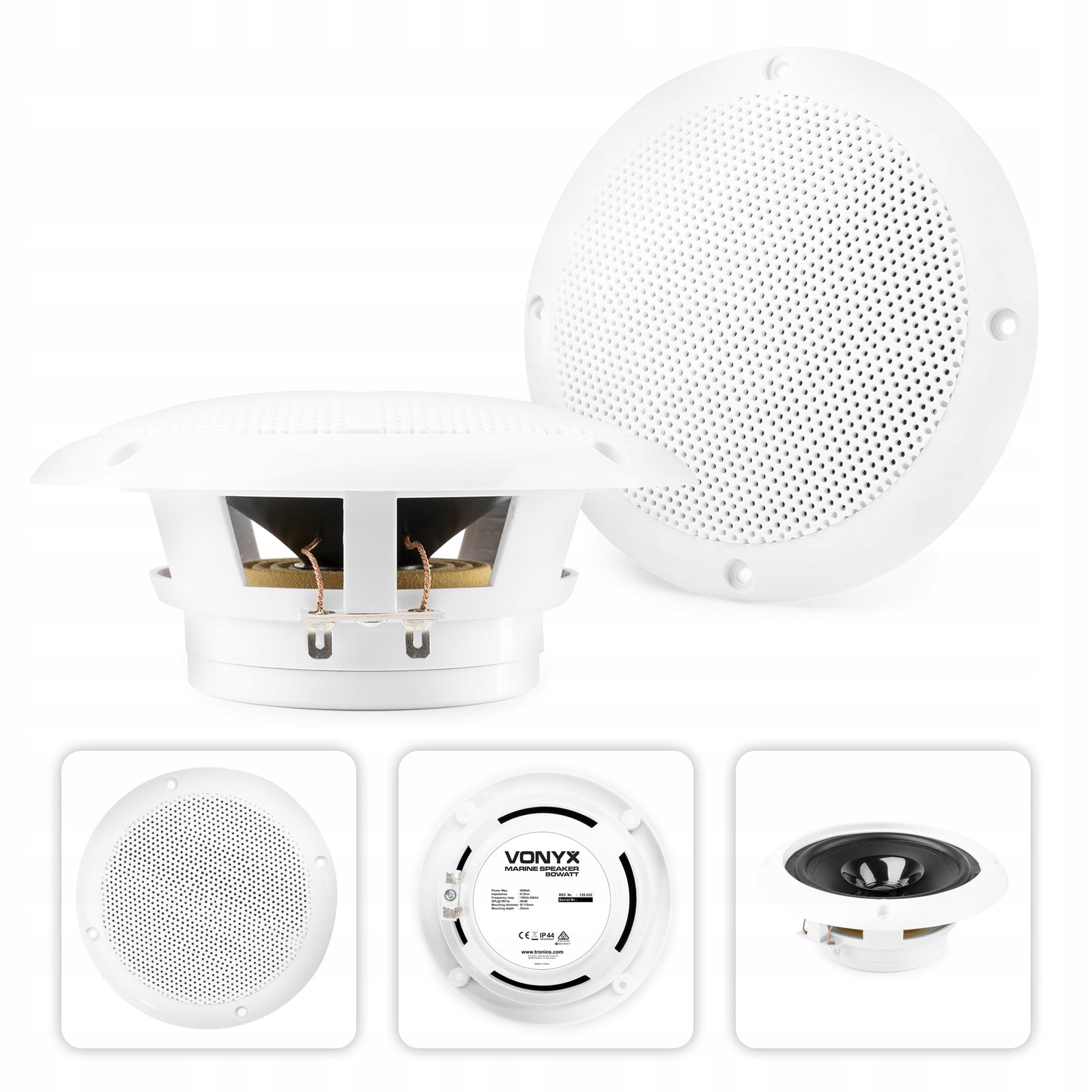 Ceiling speakers 2sz waterproof 2x80W VONYX