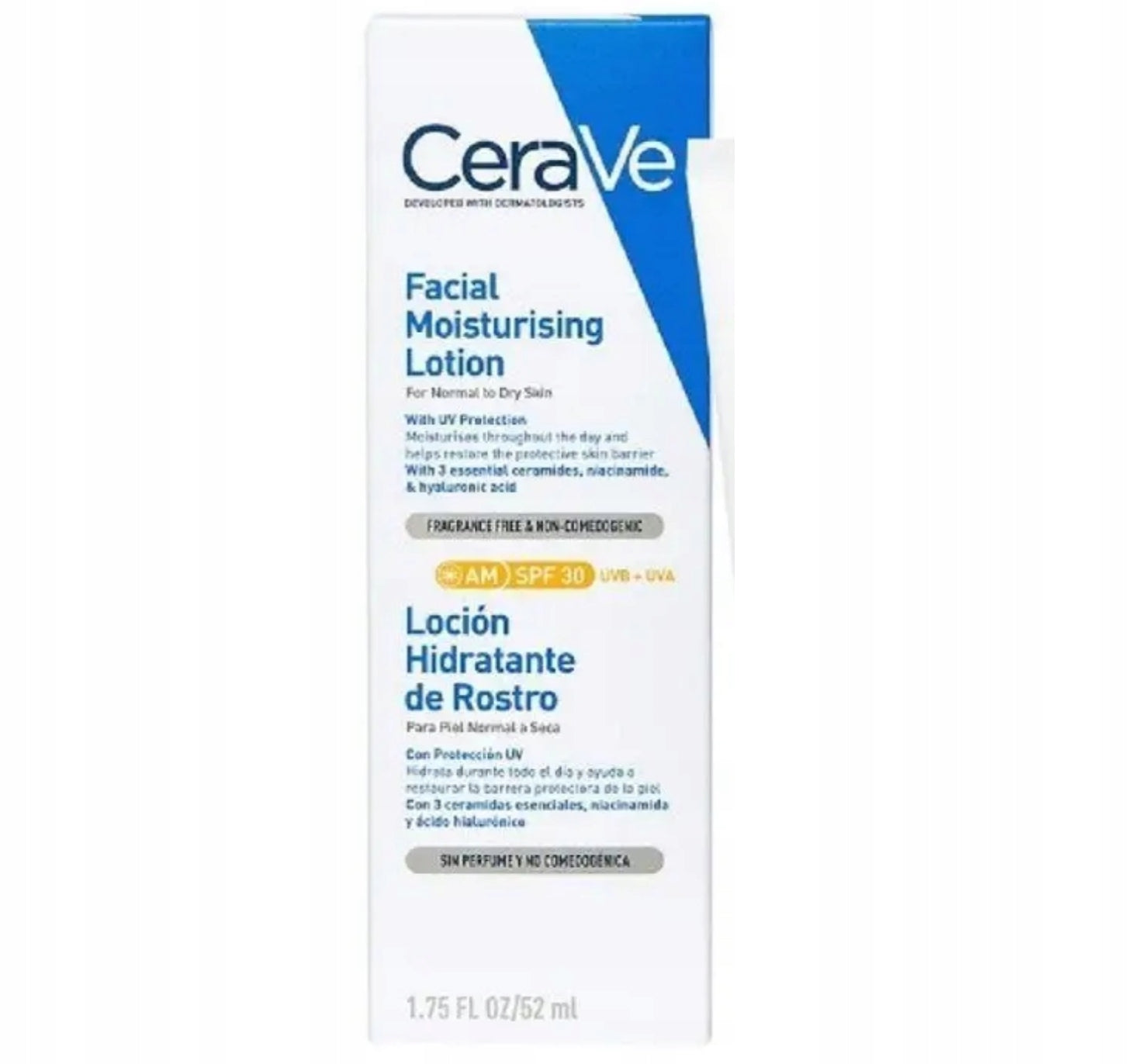 CeraVe Facial Moisturizing Cream for Normal and Dry Skin with SPF 30, 52ml Brand no brand