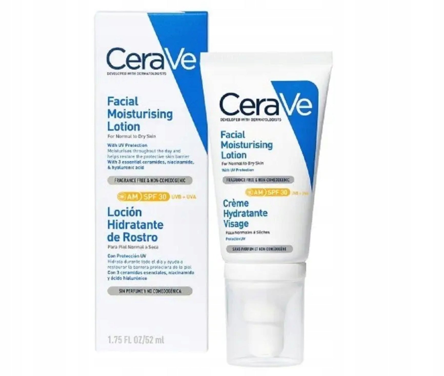 CeraVe Facial Moisturizing Cream for Normal and Dry Skin with SPF 30, 52ml Manufacturer code 6931481903808