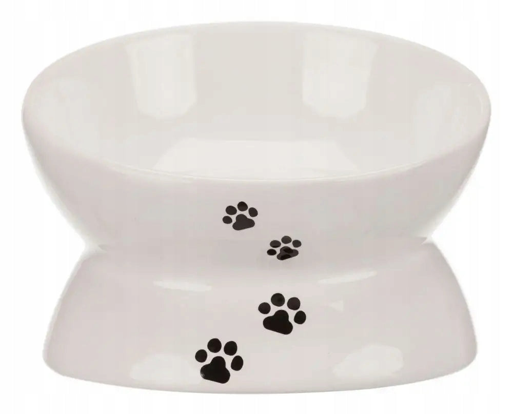 Ceramic BOWL ELEVATED for Cat FOR FOOD WATER TRIXIE 0,15L/13cm White Brand Trixie