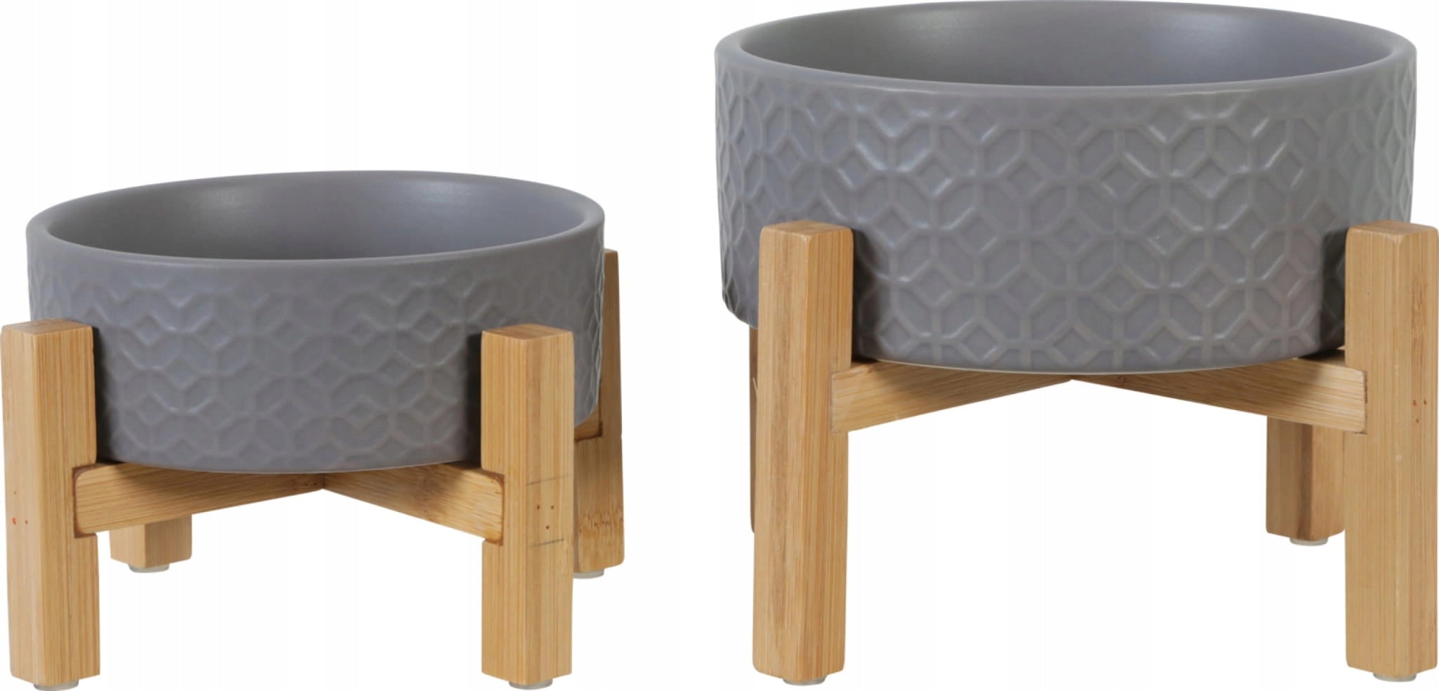Ceramic Bowl on Bamboo Stand KERAMO SOLO Grey 300ml Material other material