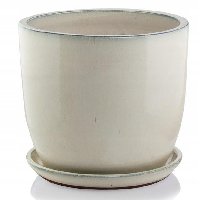 Ceramic Garden Planter with Stand Green 23x19 cm Brand Polnix