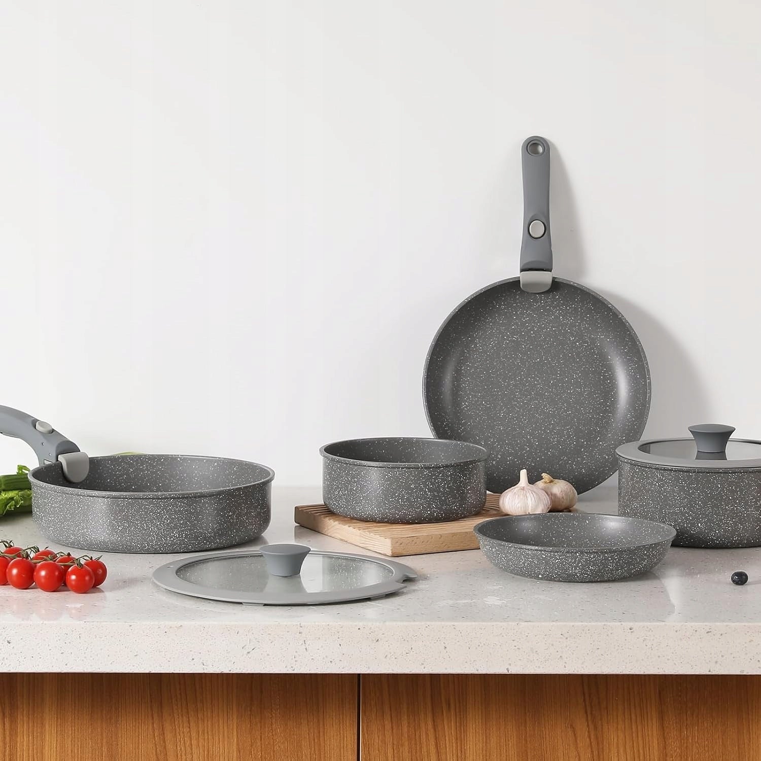 Ceramic Pan Pot Set 9 el. Detachable Handle Induction Gas EAN (GTIN) 6291108526538