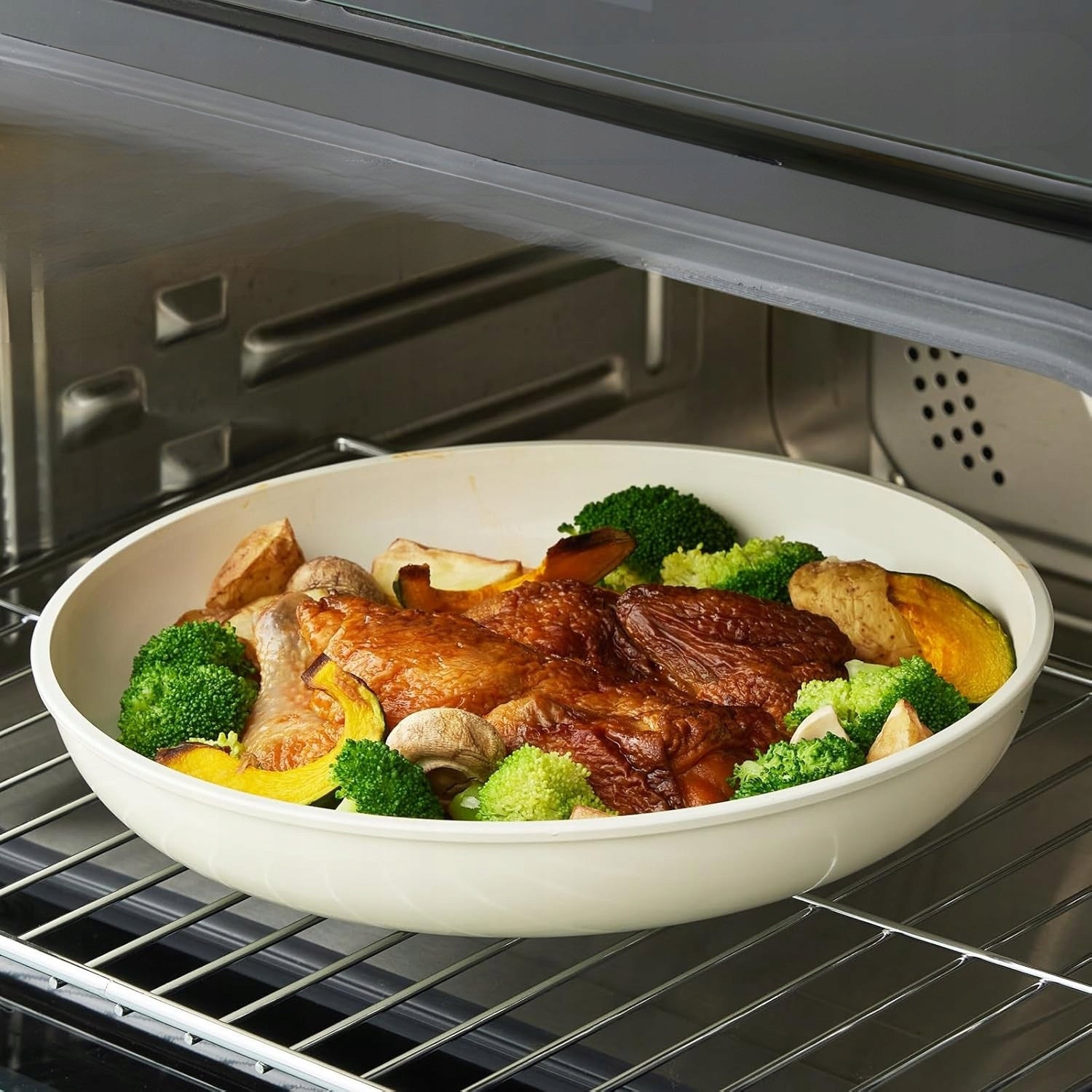 Ceramic Pan Pot Set 9 el. Detachable Handle Induction Gas Packaging status original