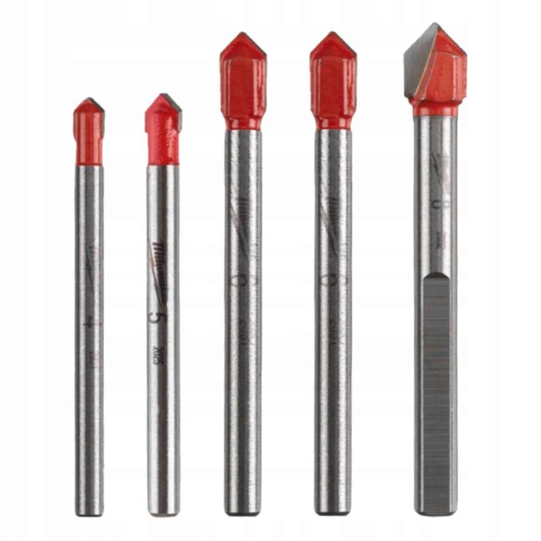 Ceramic and glass drill bits 4-8 mm in box (5 pcs) Milwaukee 4932479948 Packaging status original