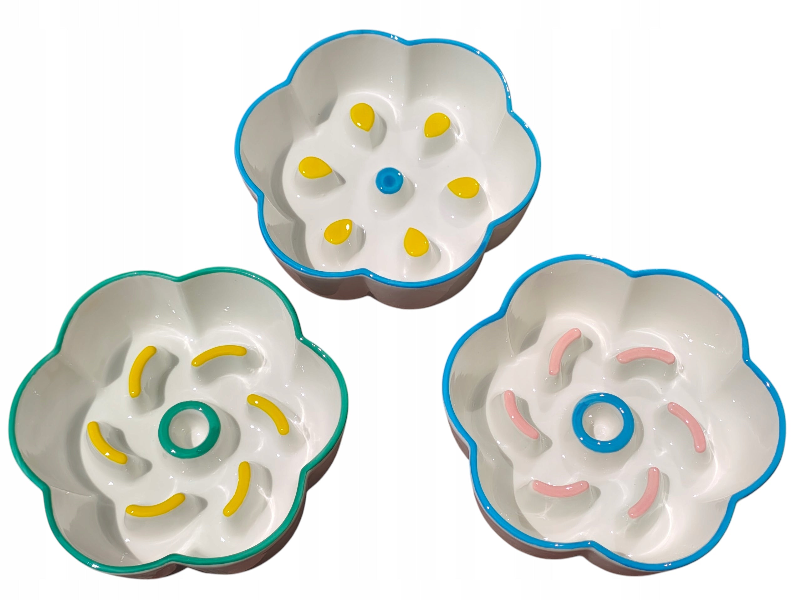 Ceramic bowl with projections slowing down food for CAT DOG 14,5 cm Packaging status original