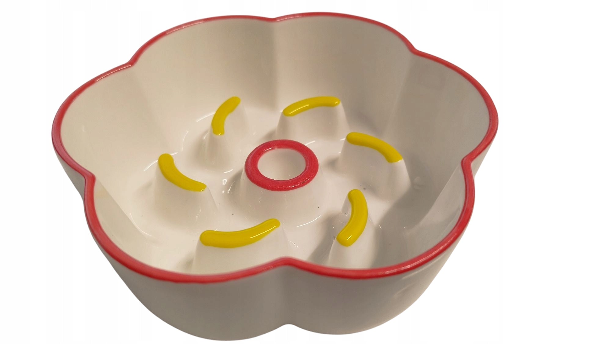 Ceramic bowl with projections slowing down food for CAT DOG 14,5 cm