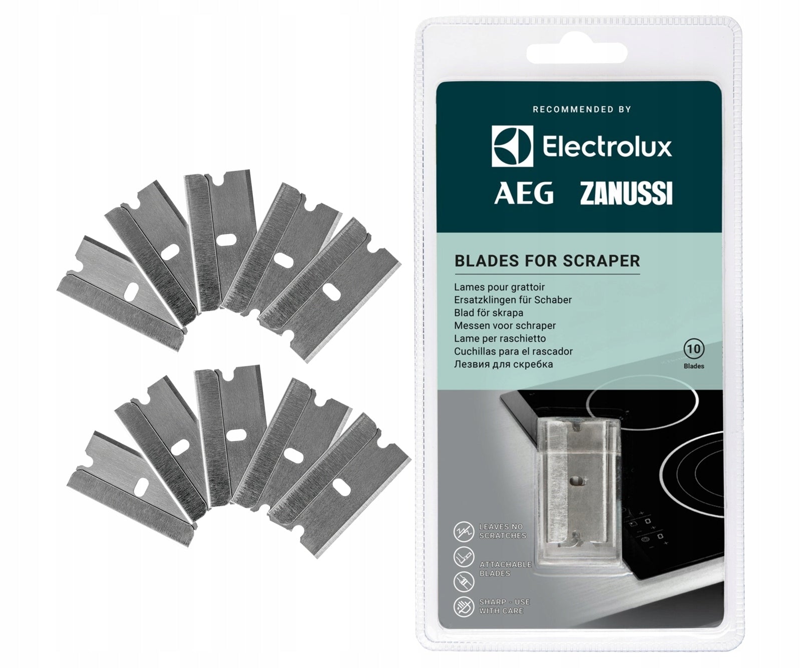 Ceramic plate scraper blades Electrolux 10x