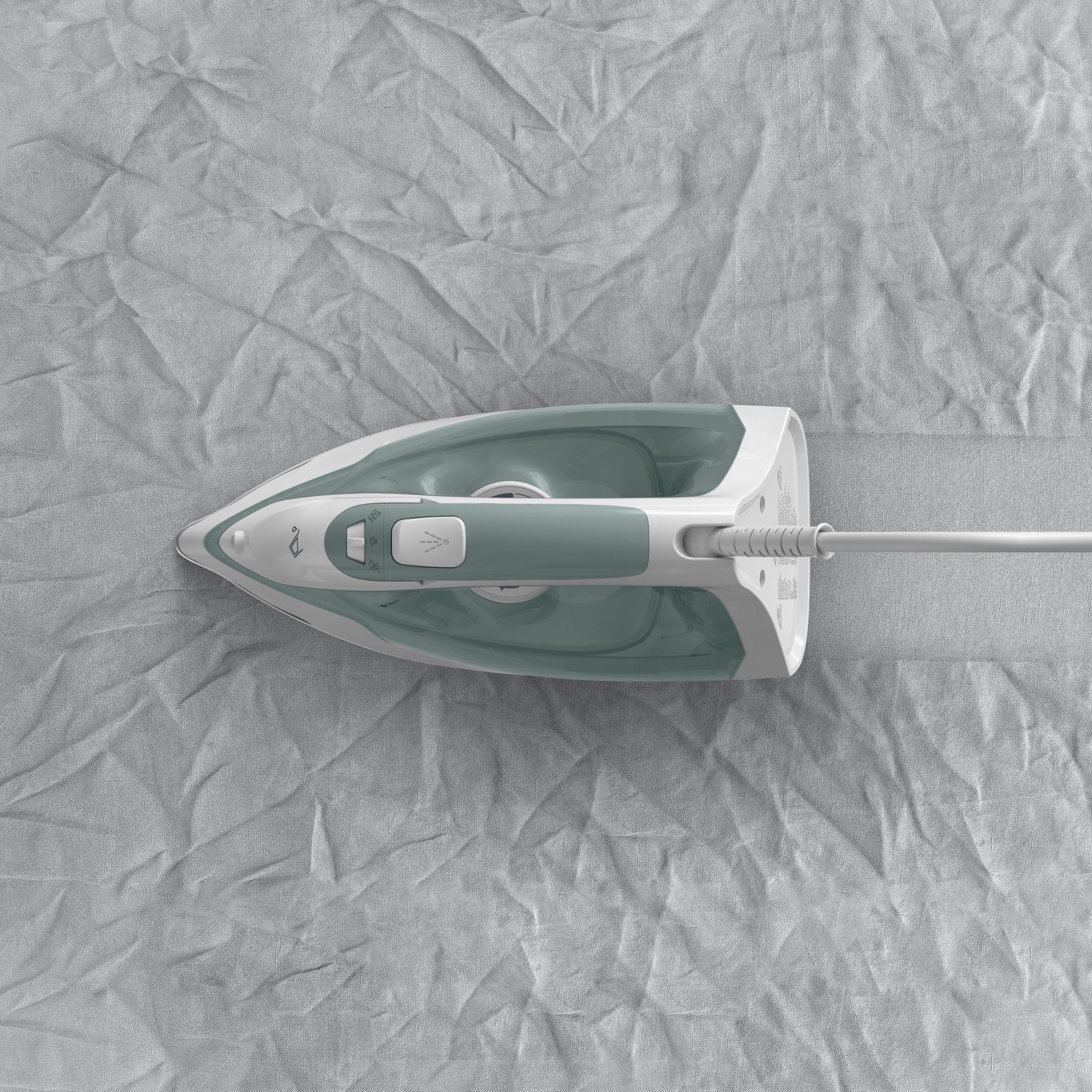 Ceramic steam iron Tefal Virtuo FV2C42 anti-drip 2000W Dominant color green