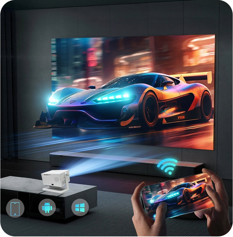 Certified ANDROID TV PROJECTOR LED PROJECTOR maXvision LED FULL HD GTV1 Packaging status original
