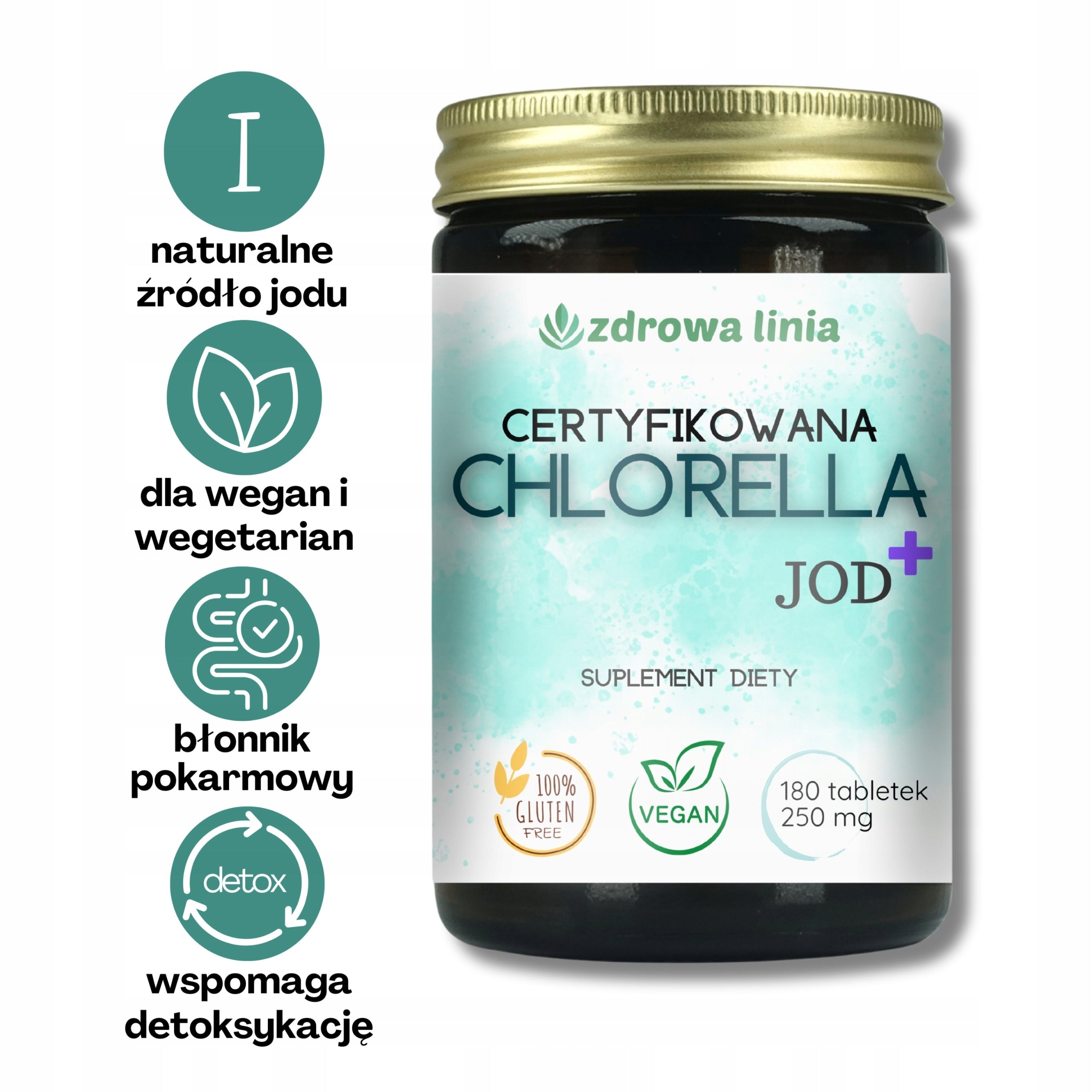 Certified Chlorella 250 mg 180 tablets premium