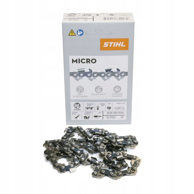Chain Stihl 36360000050 1,3 mm 50 links 25 teeth PM3 - Half chisel - 35 cm Packaging status original