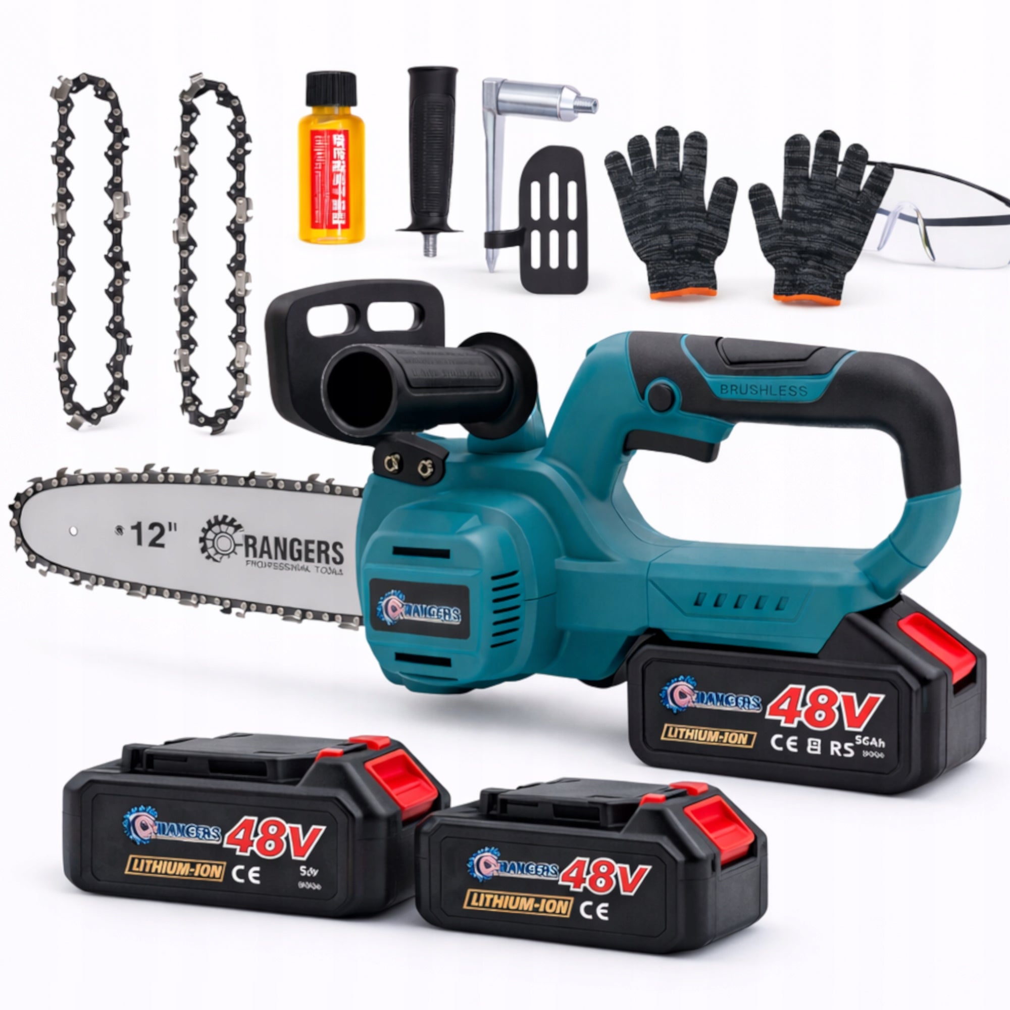 Chainsaw 12"Cali 2 Aku Brushless Cordless Saw 48V 6.AH