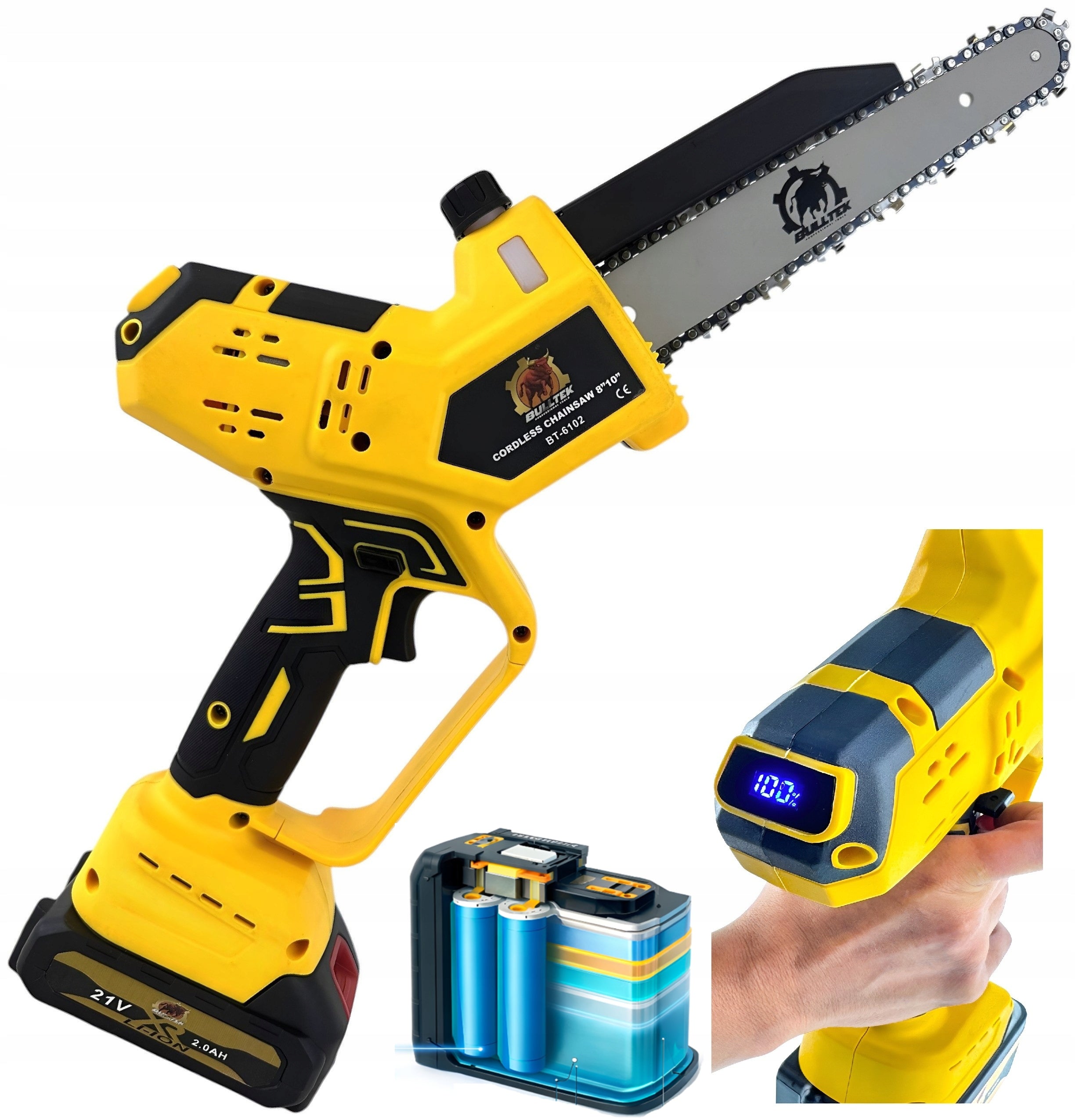 Chainsaw Cordless Electric Saw 8″ 2x AKU BRANCH