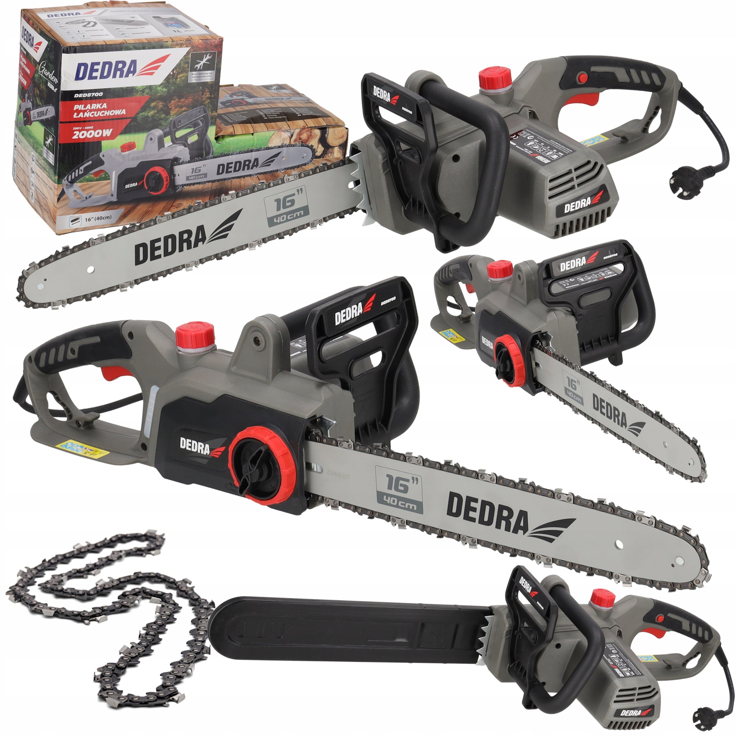 Chainsaw DEDRA Garden Wood Electric Saw 2kW 16" 40cm SDS