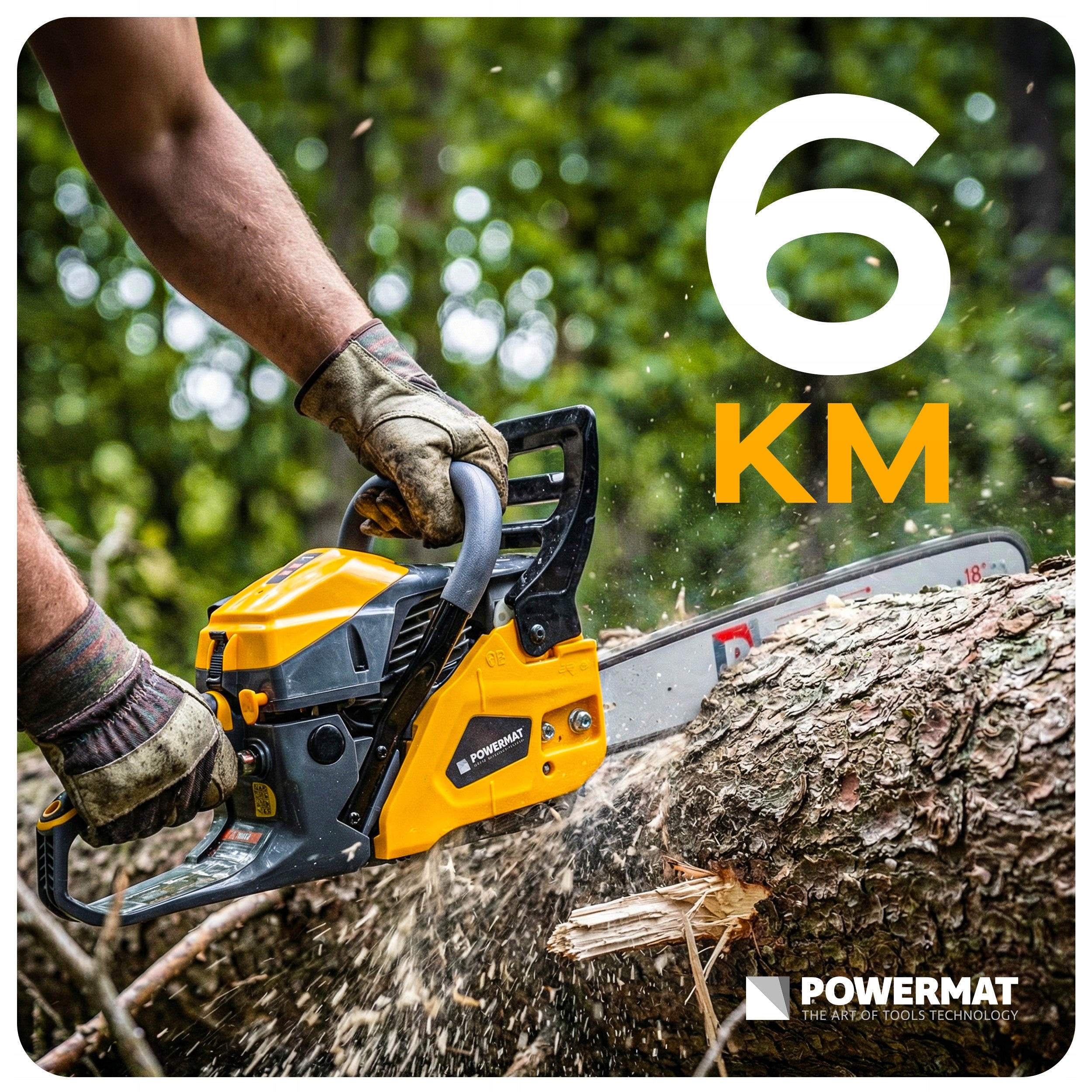 Chainsaw Powermat 6 HP Power supply combustion