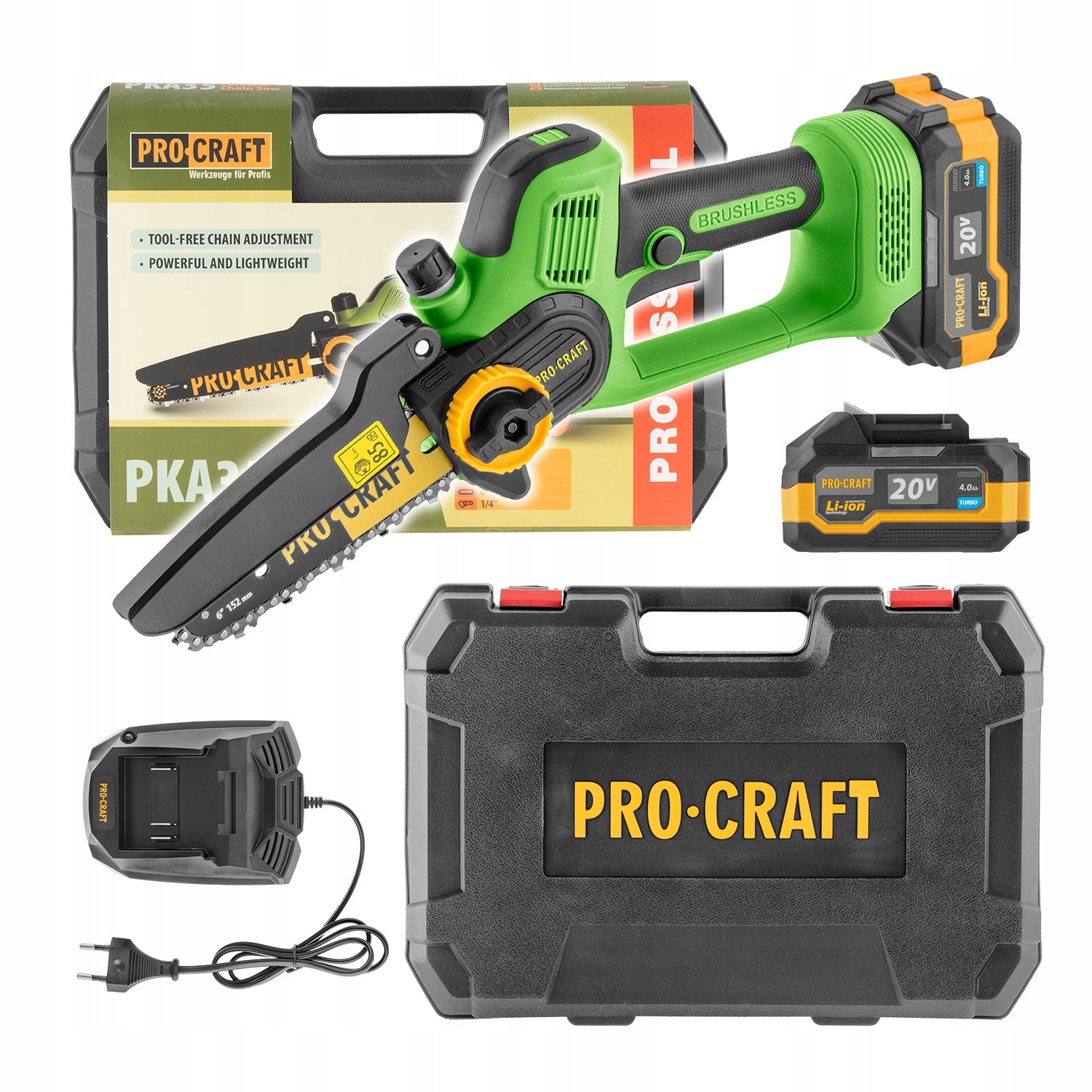 Chainsaw Procraft cordless PK35 with battery and charger