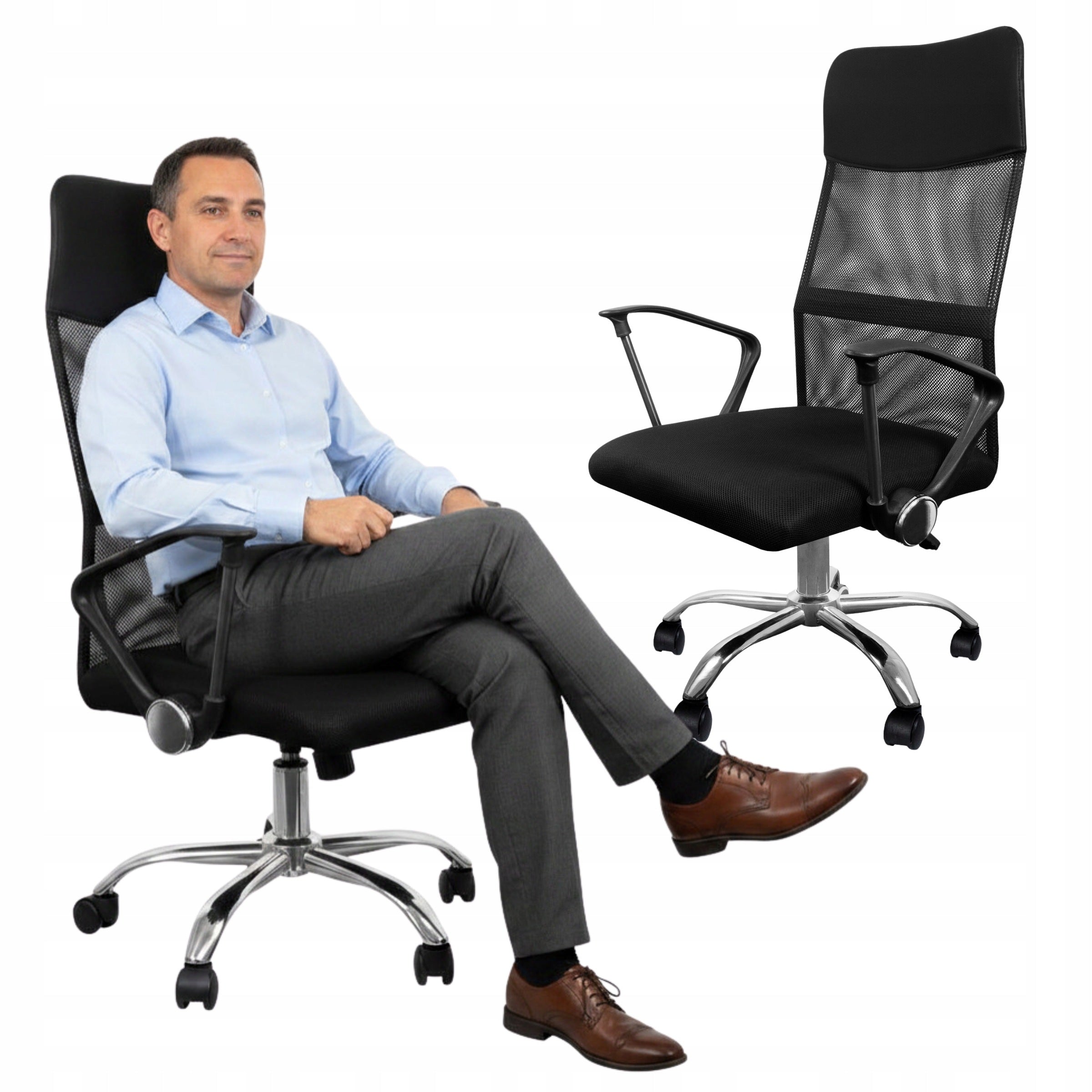 Chair Aga Office Chair Swivel For Computer Wheels MR2079 Black