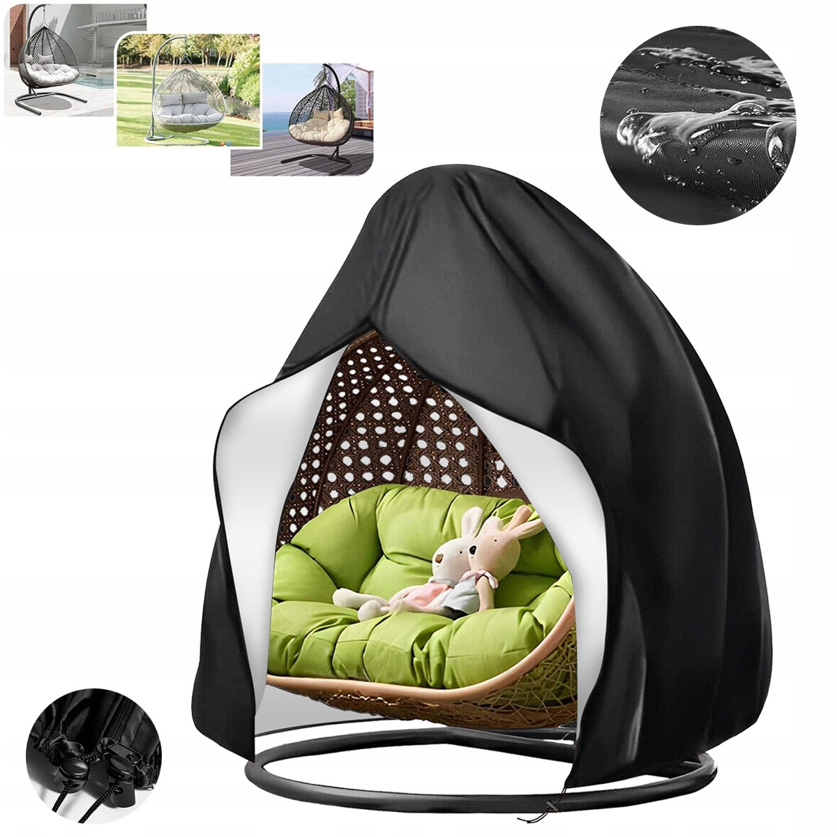 Chair Cover Hanging Cocoon Garden Swing Basket Double Cover