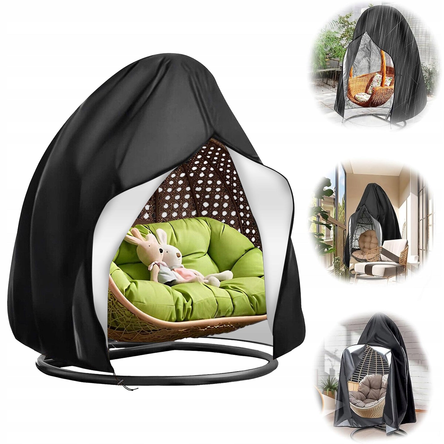 Chair Cover Hanging Double Cocoon Garden Swing Basket Cover