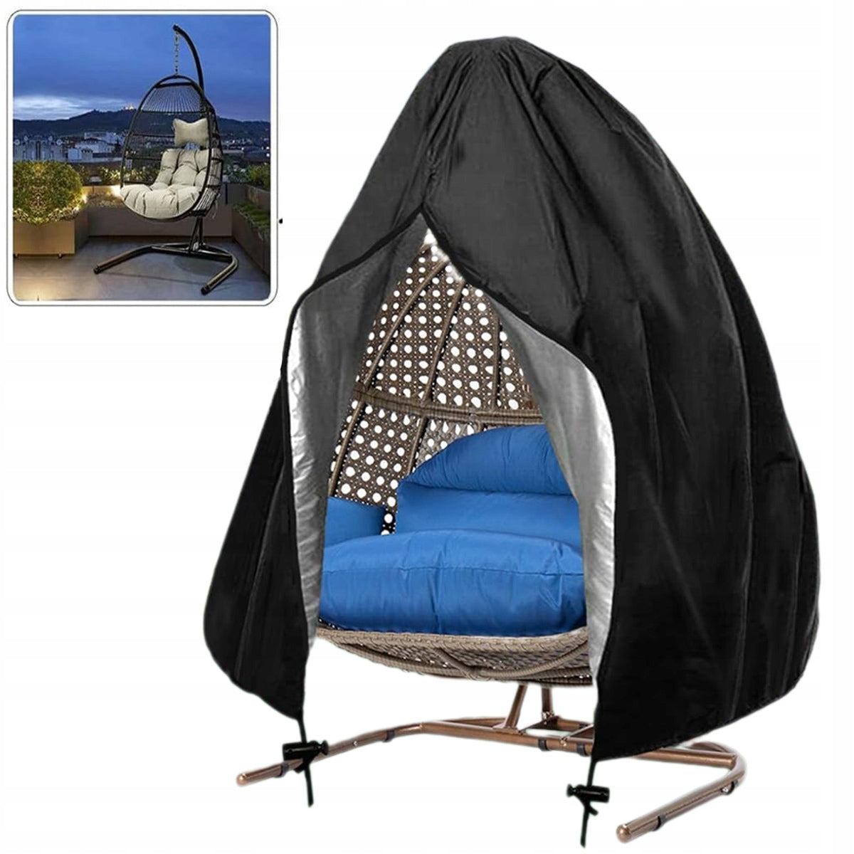 Chair Cover Hanging Double Cocoon Garden Swing Basket Cover
