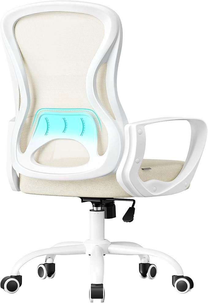 Chair SONGMICS swivel, mesh beige cappuccino with armrests Brand Songmics