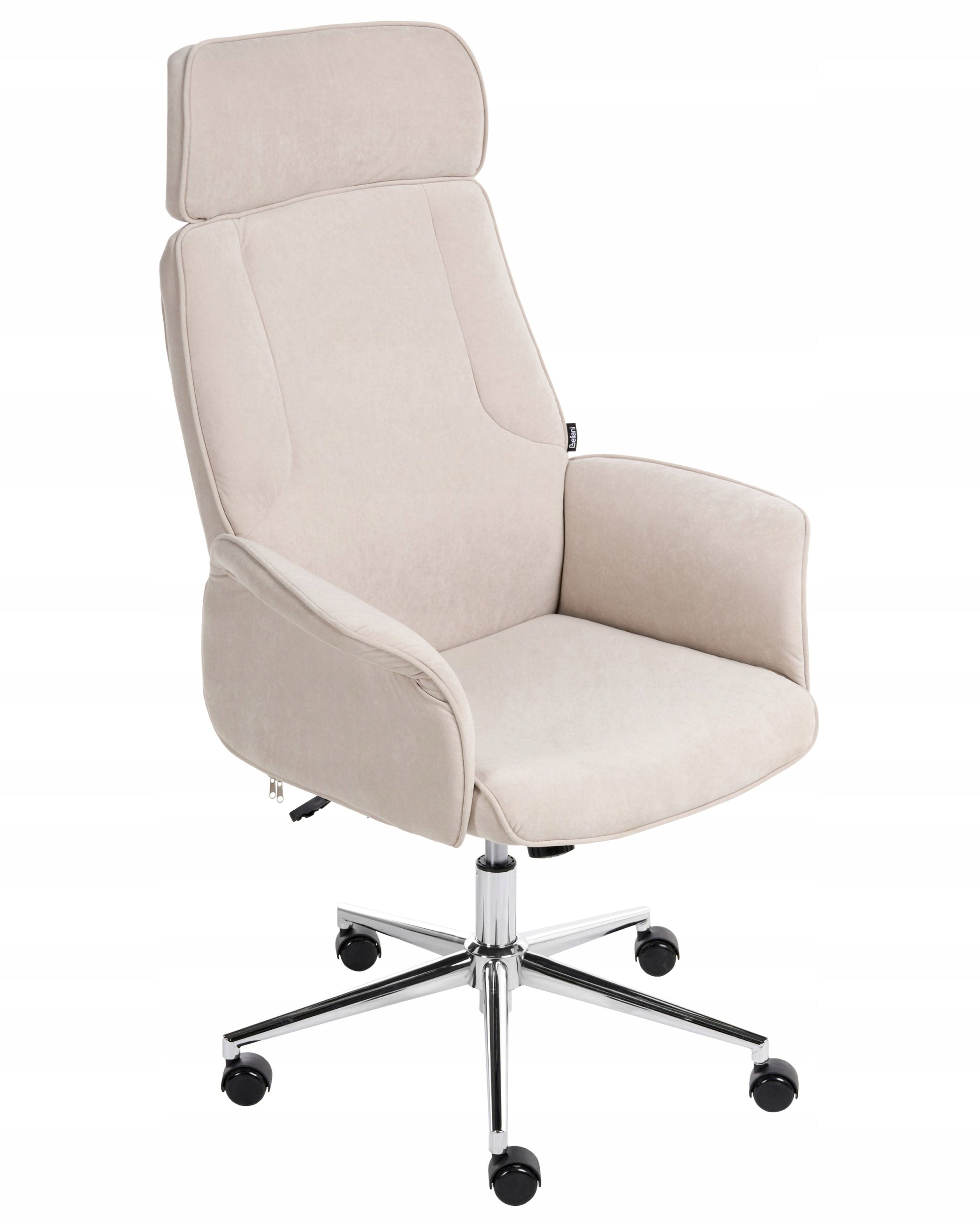 Chair office chair adjustable velour light beige