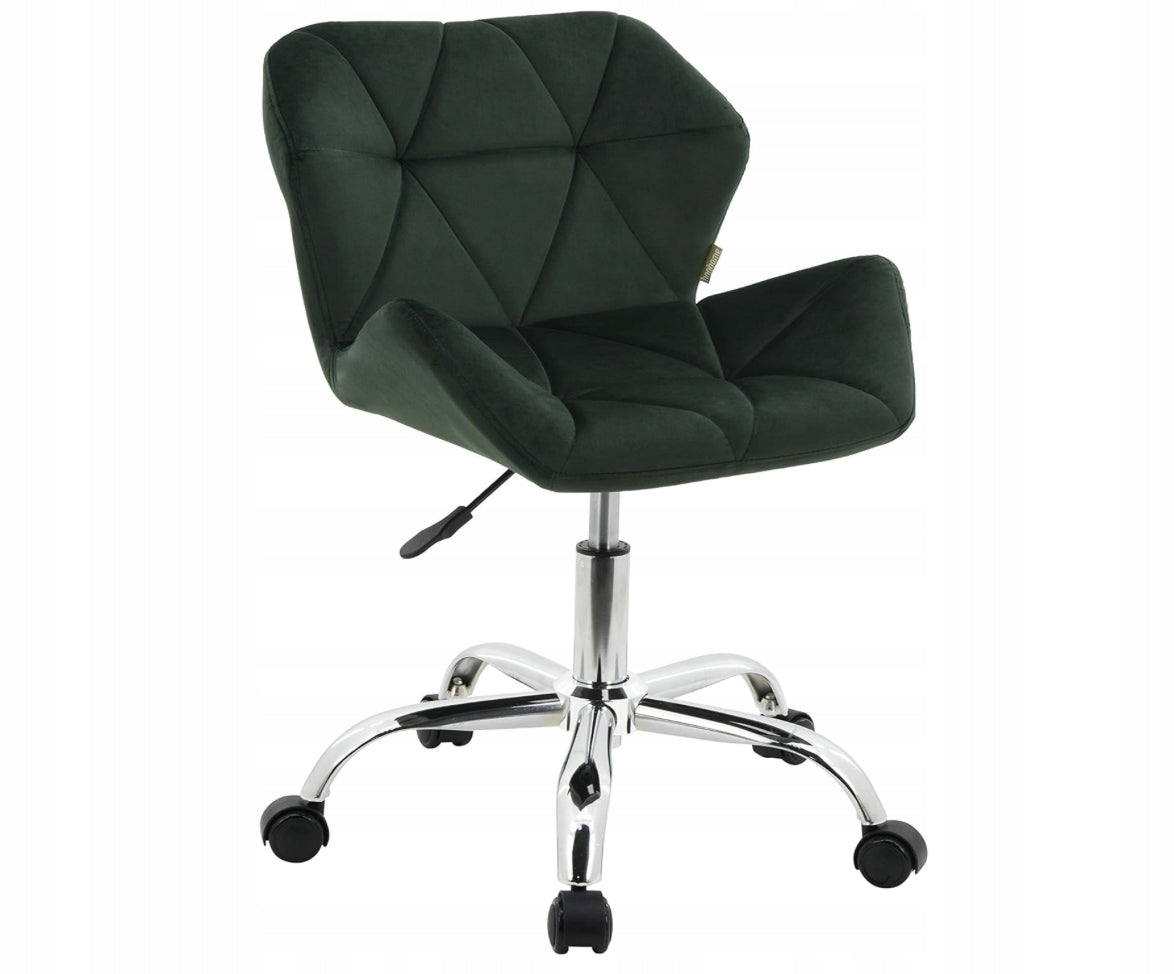 Chair swivel chair dark green velvet 59 x 56 x 74 cm stylish