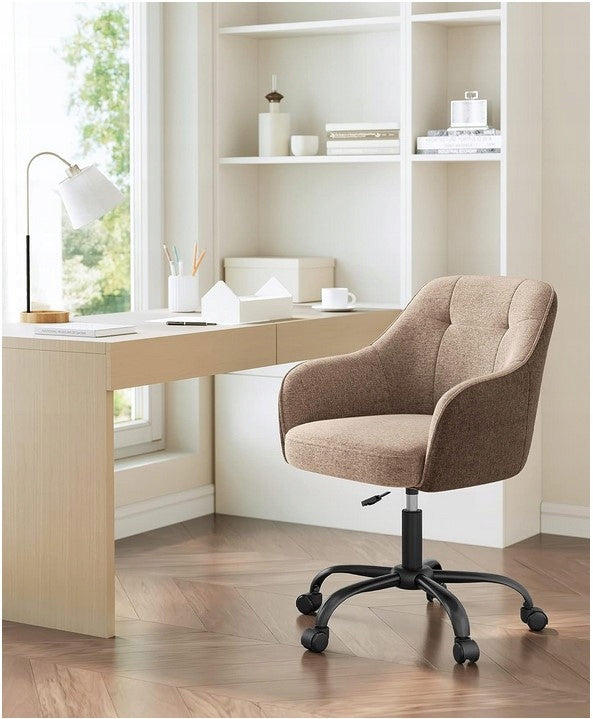 Chair upholstered swivel chair Songmics dark beige brown Brand Songmics