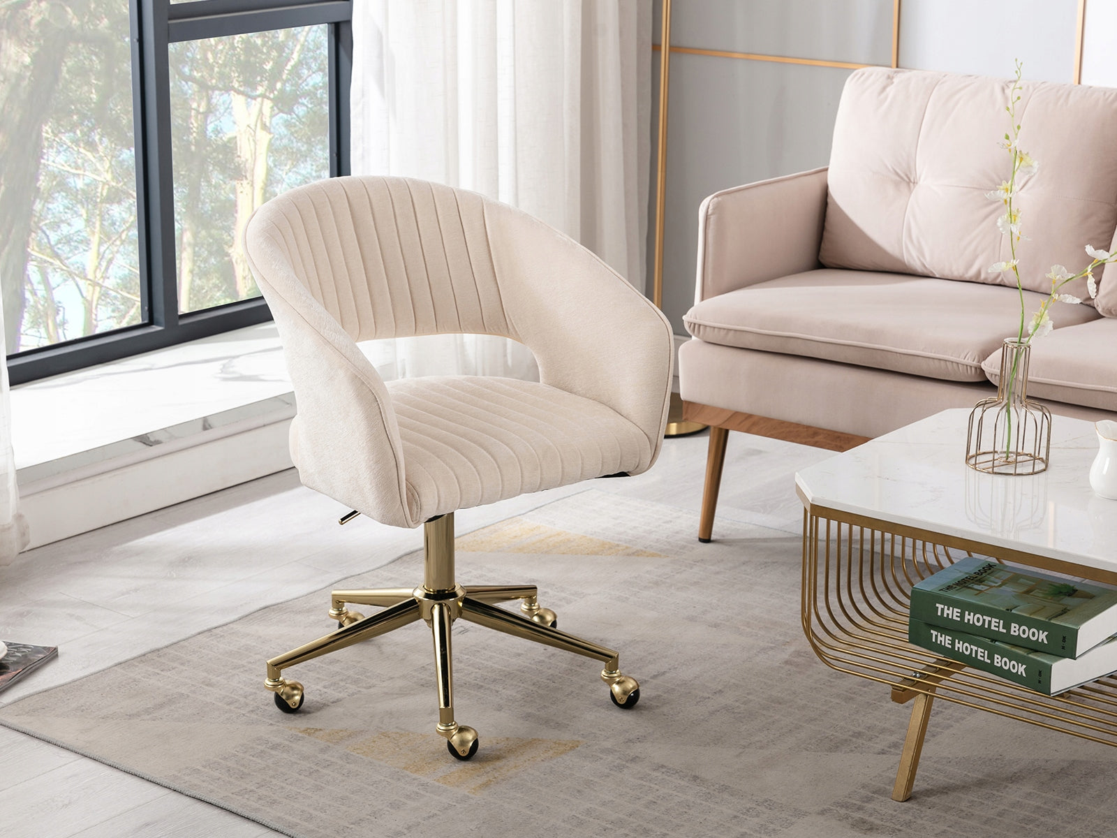 Chairus Office Chair Swivel Chair Adjustable for Living Room Office Beige EAN (GTIN) 0841793148759